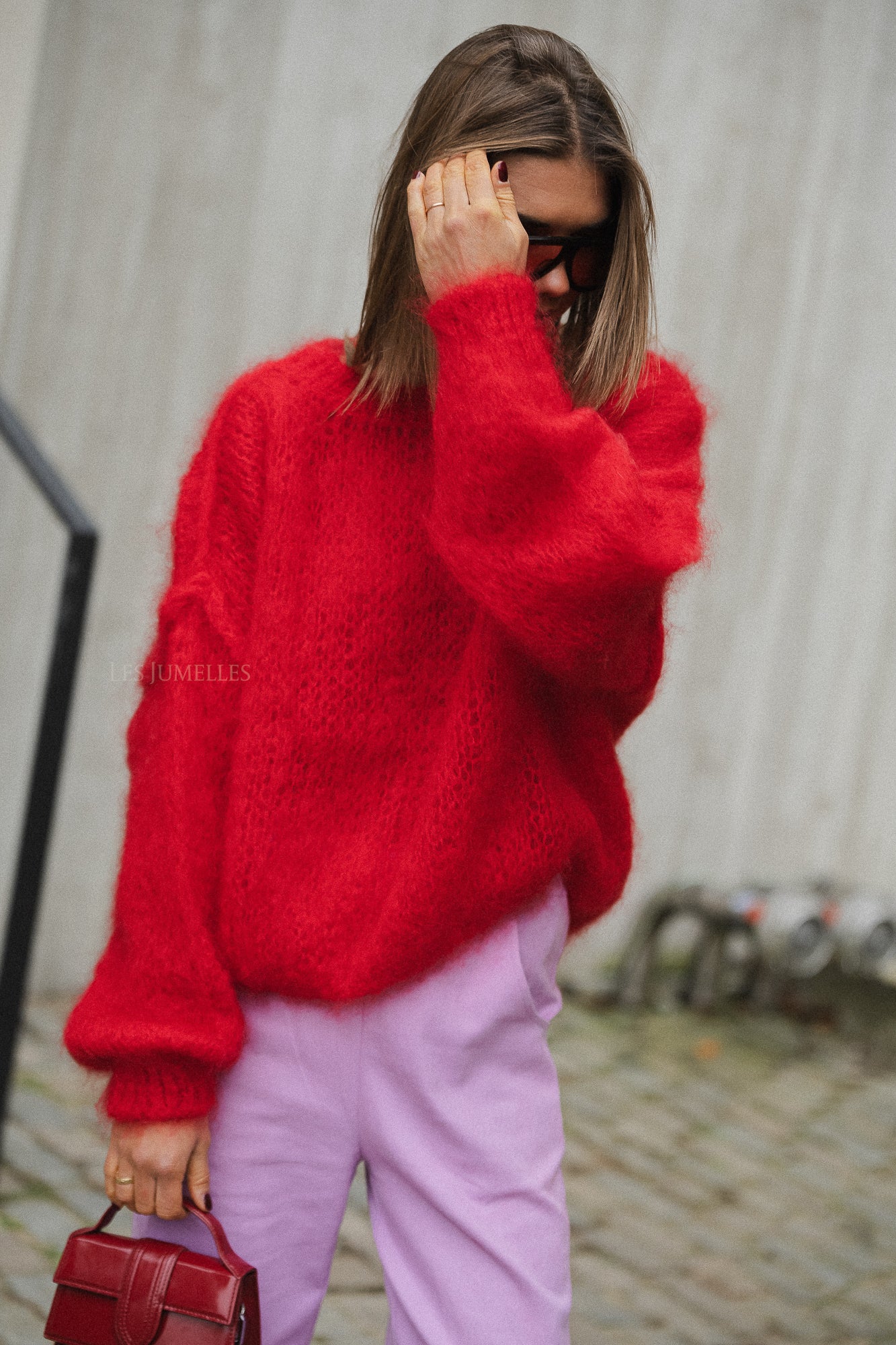 Madison mohair trui rood