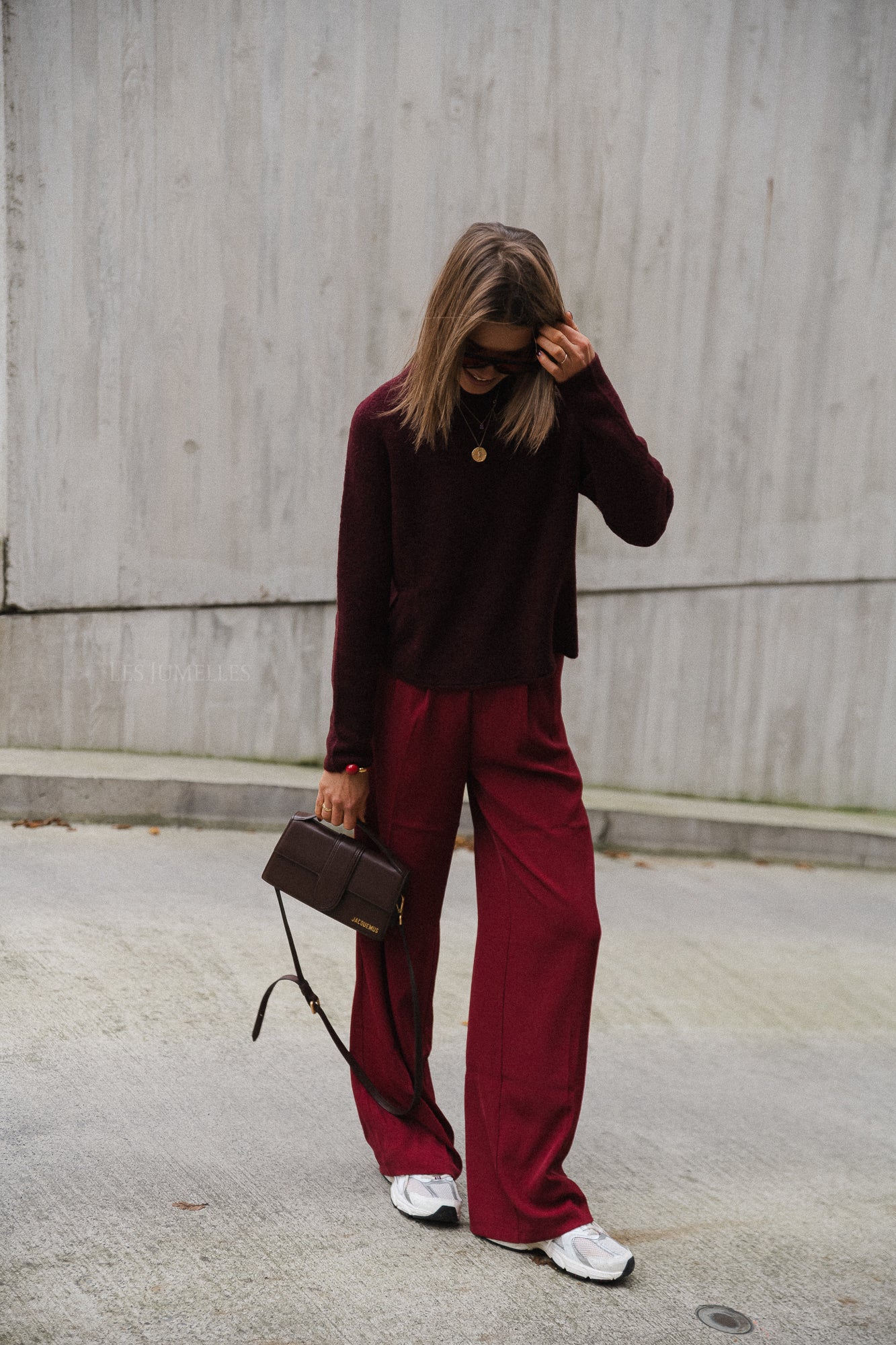 Pantalon Florine bordeaux