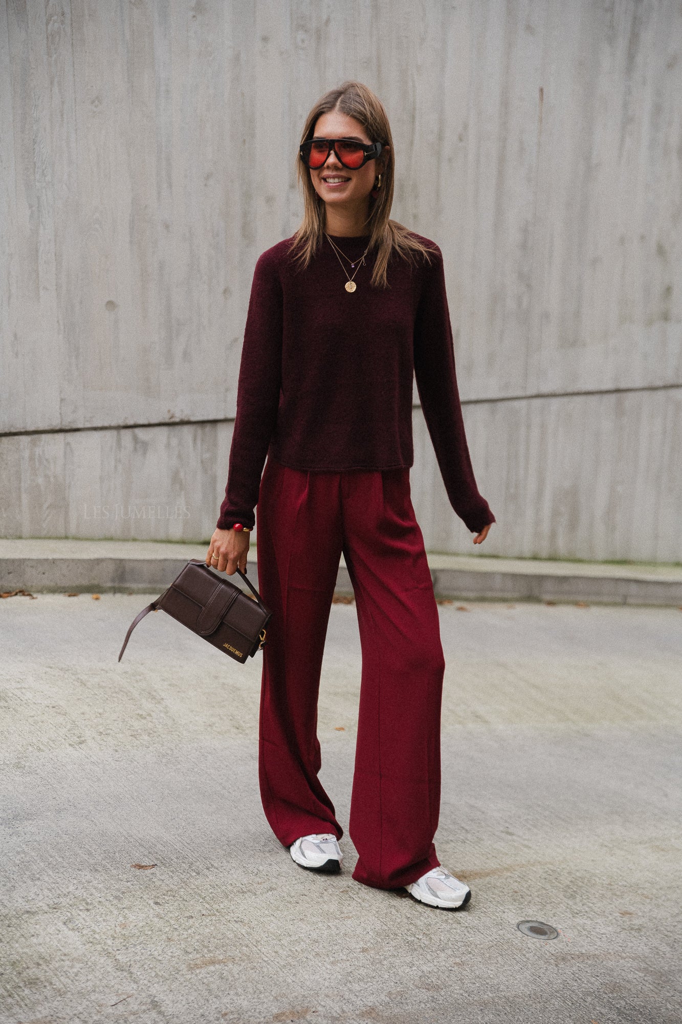 Pantalon Florine bordeaux