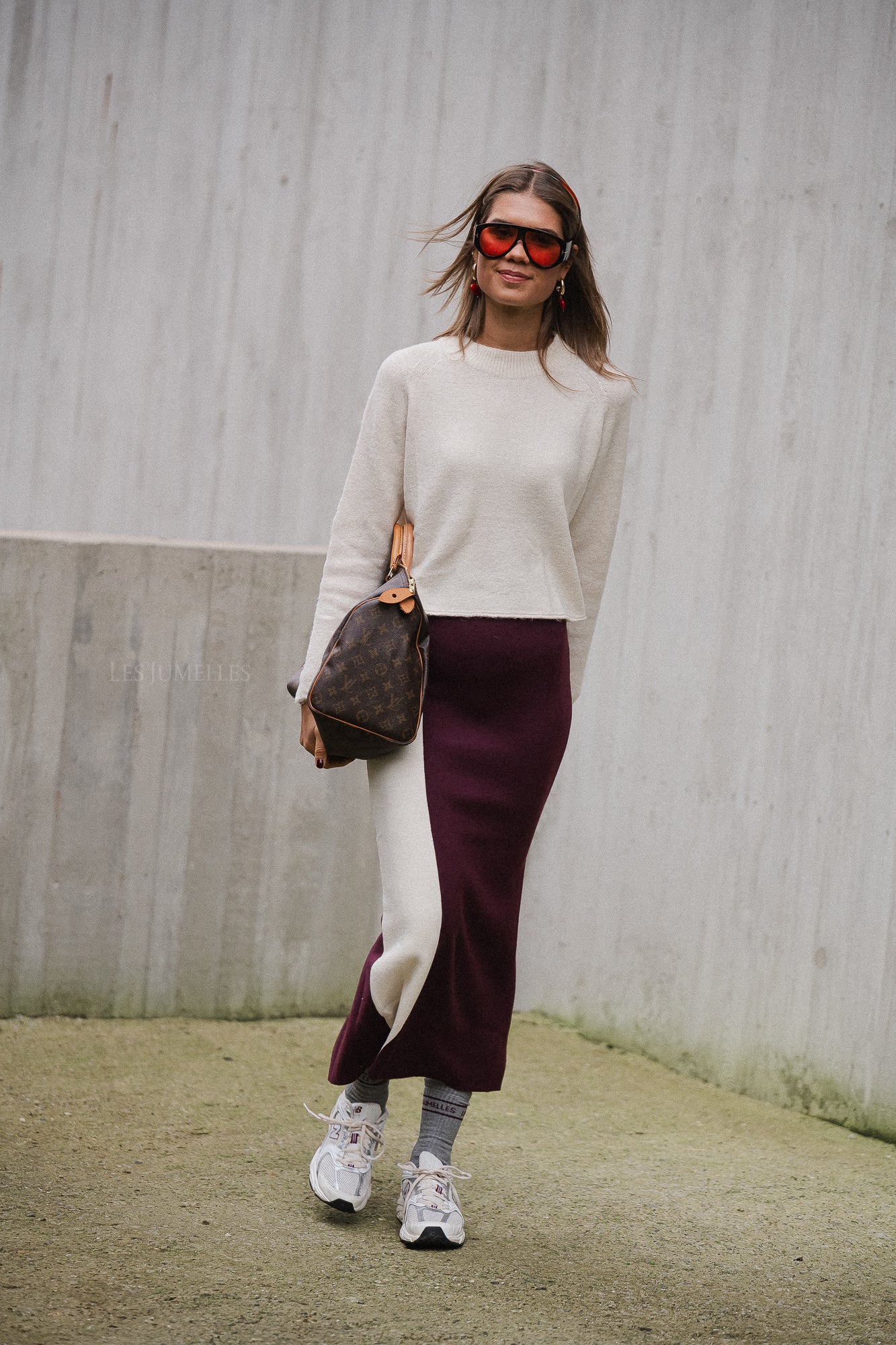 Jane rok bordeaux/ecru