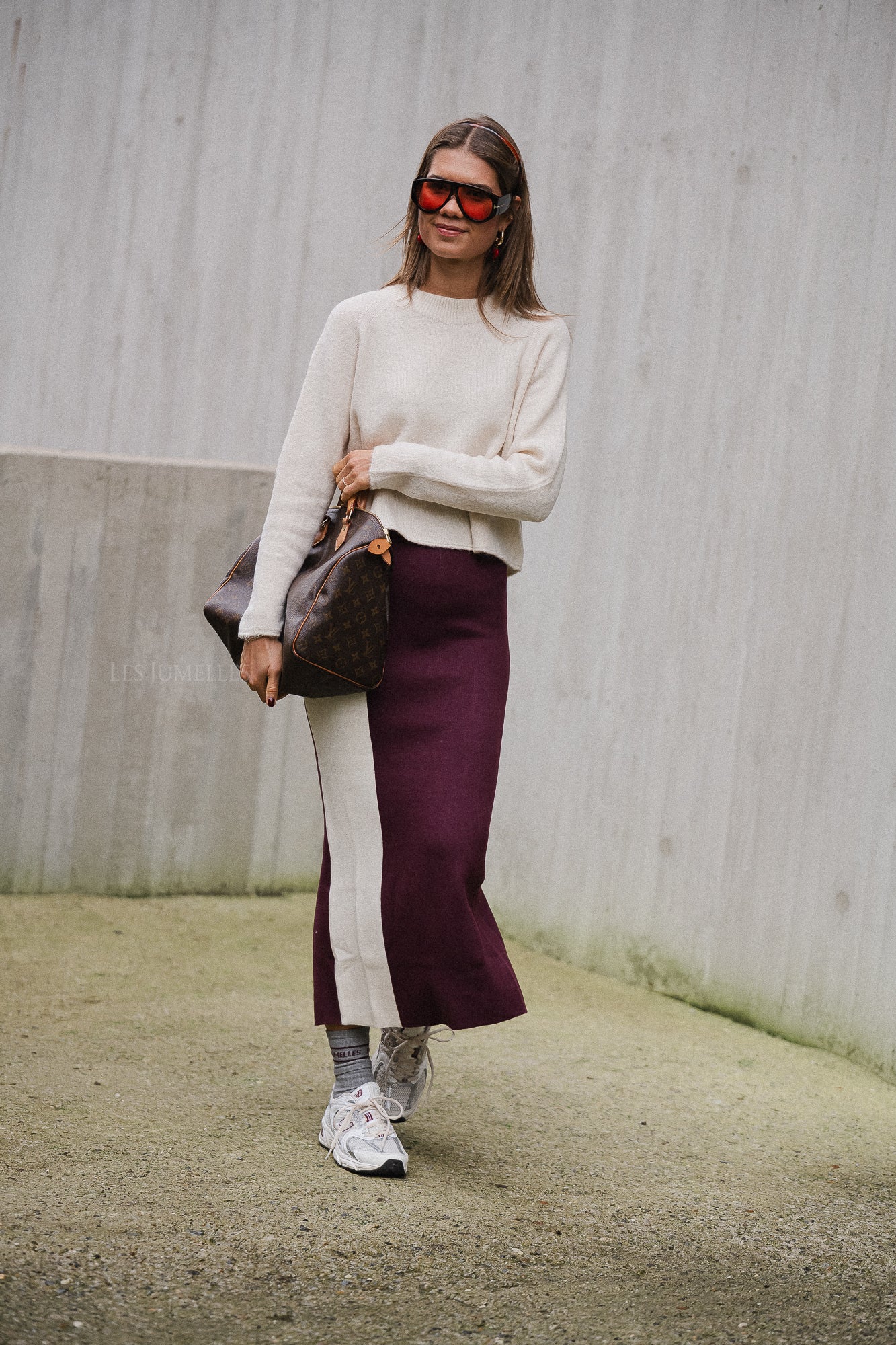 Jane rok bordeaux/ecru