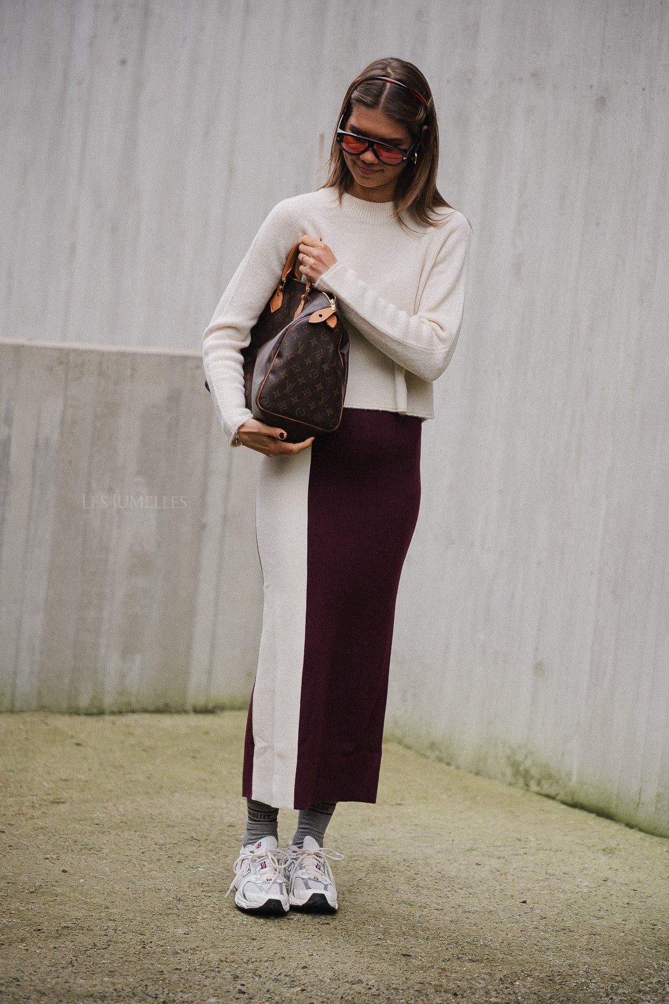 Jane rok bordeaux/ecru