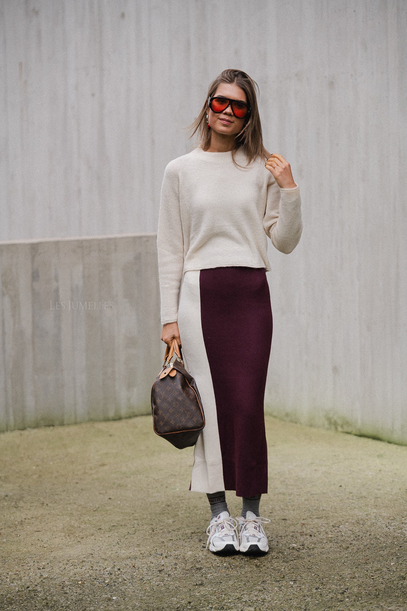 Jane rok bordeaux/ecru