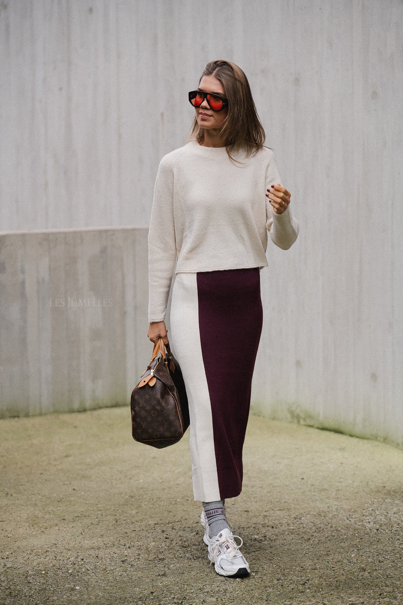 Jane rok bordeaux/ecru