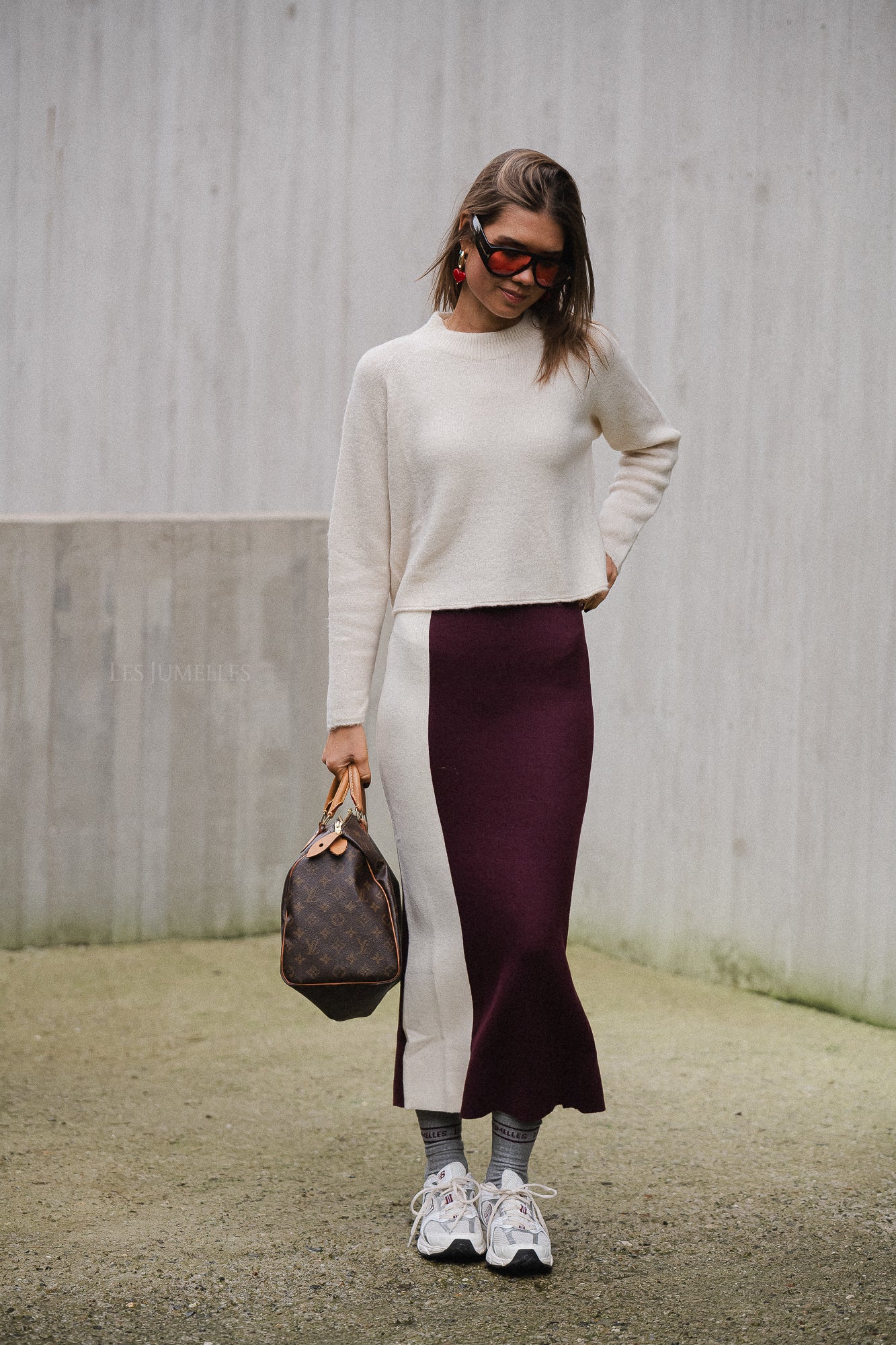 Jane rok bordeaux/ecru