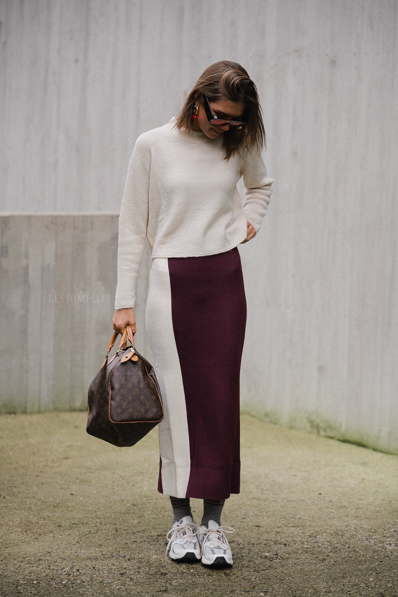 Jane rok bordeaux/ecru