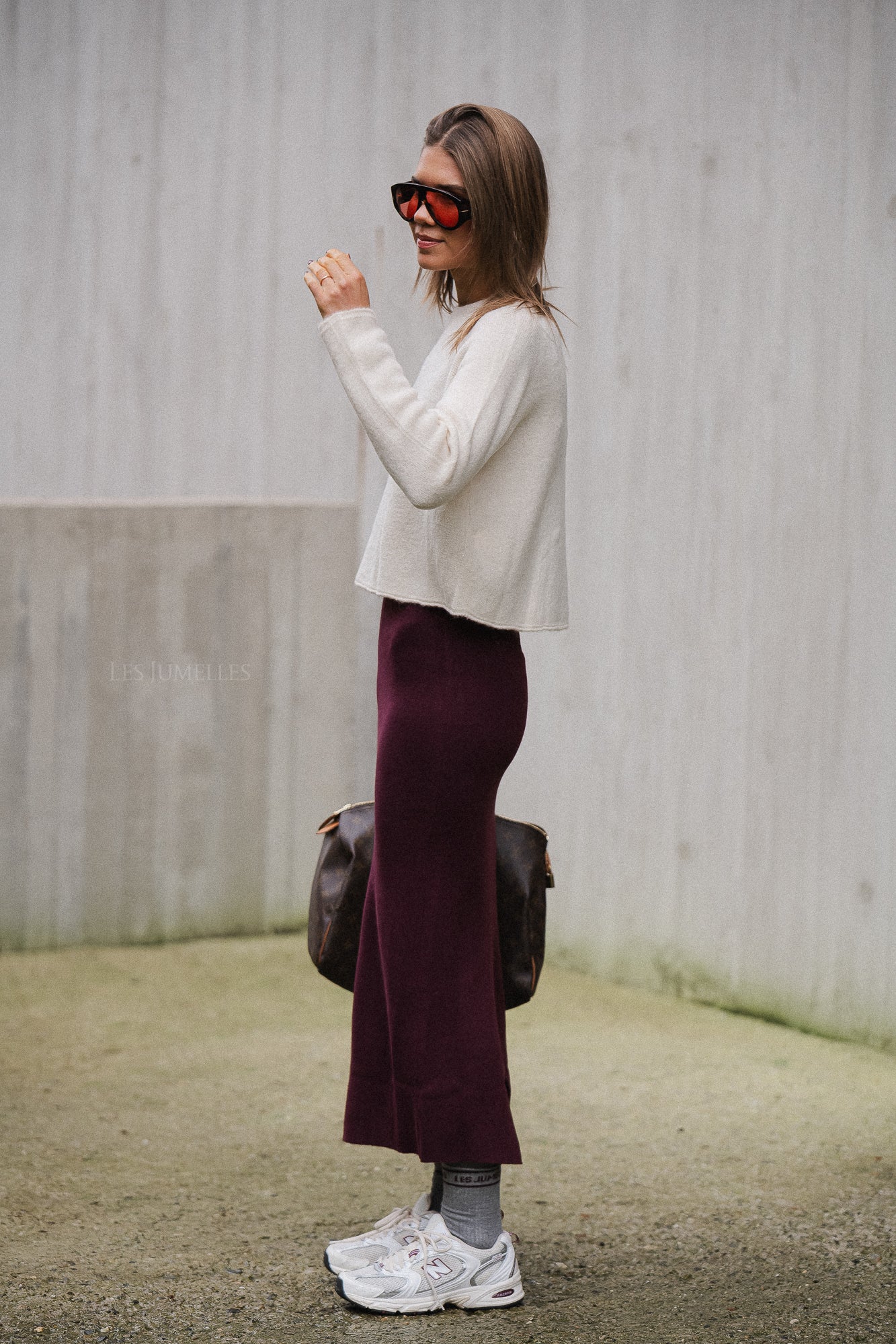 Jane rok bordeaux/ecru