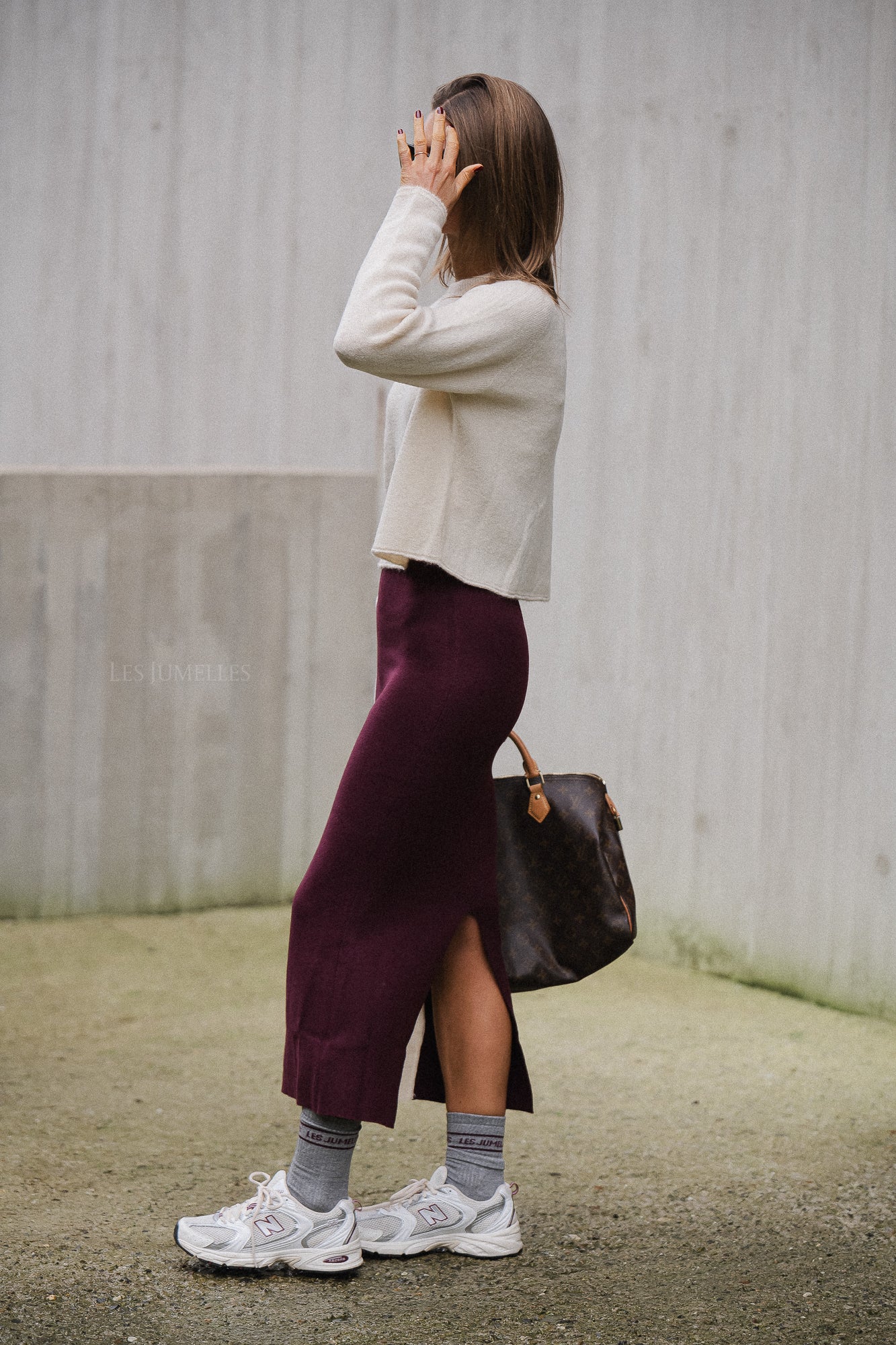 Jane rok bordeaux/ecru