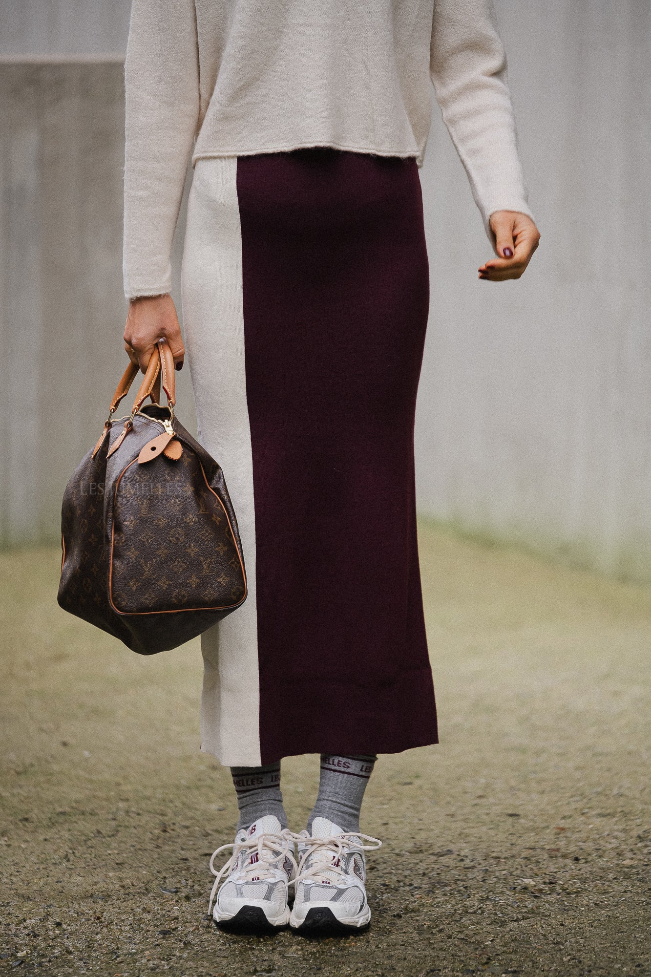 Jane rok bordeaux/ecru