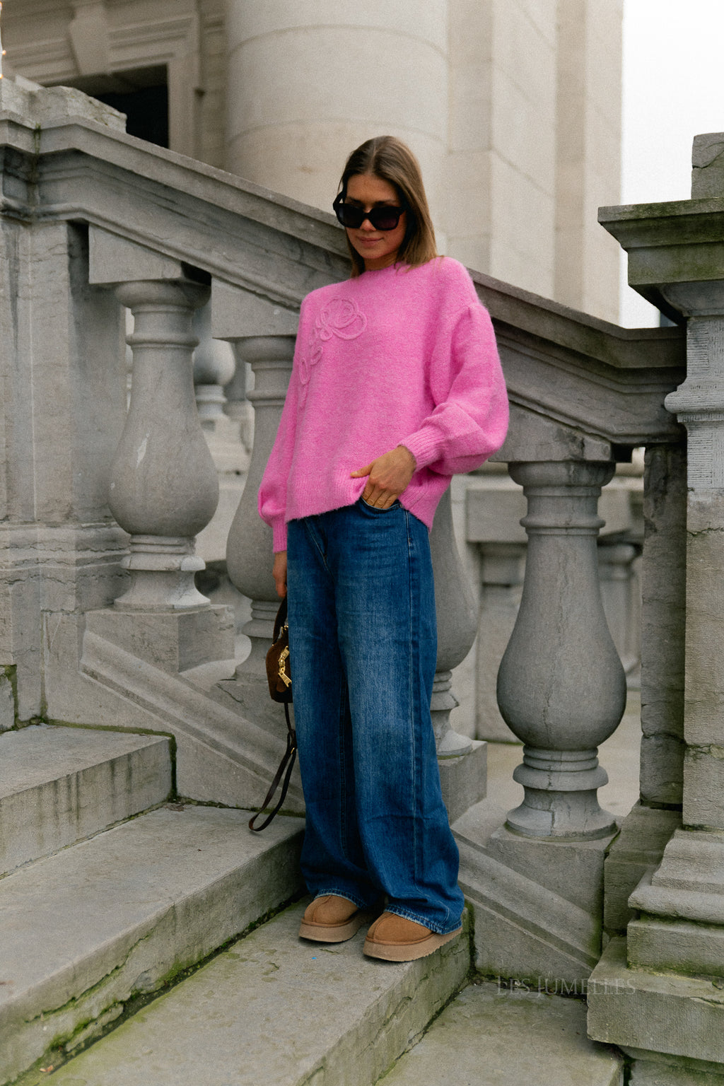 VIMarley LS EMB knit pullover fiji flower