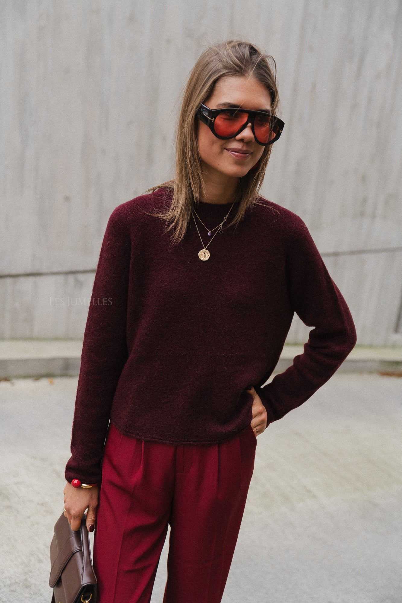 Eliza jumper burgundy