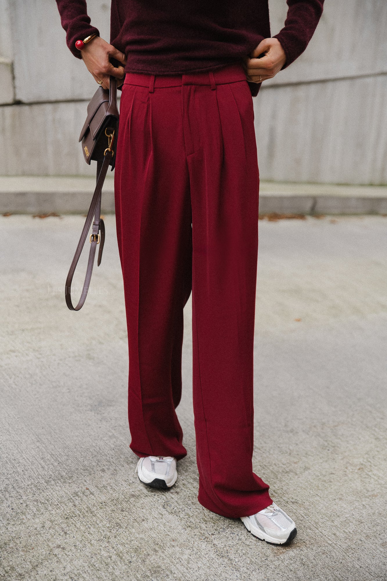 Pantalon Florine bordeaux