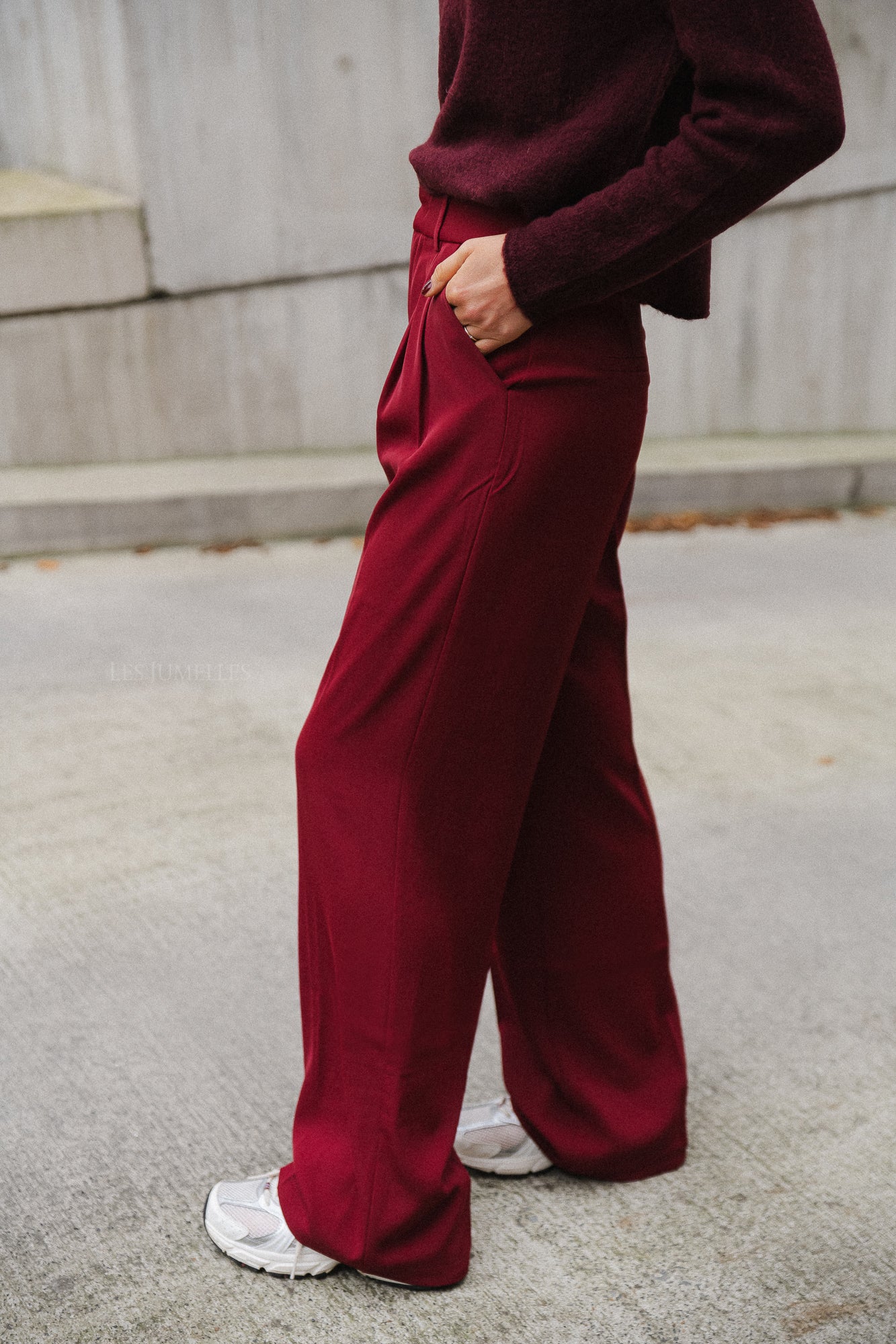 Pantalon Florine bordeaux