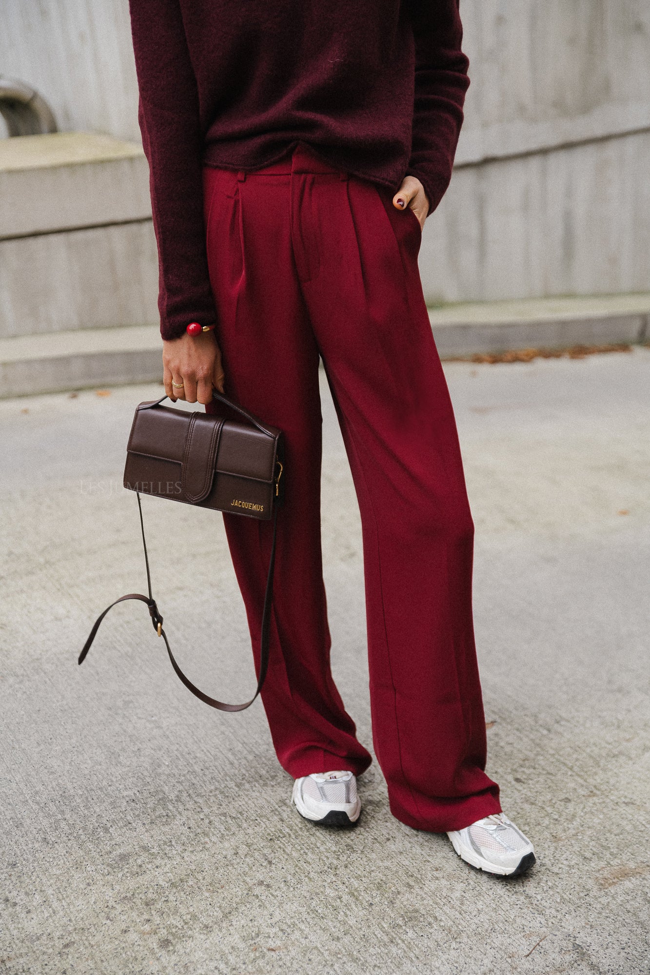 Pantalon Florine bordeaux