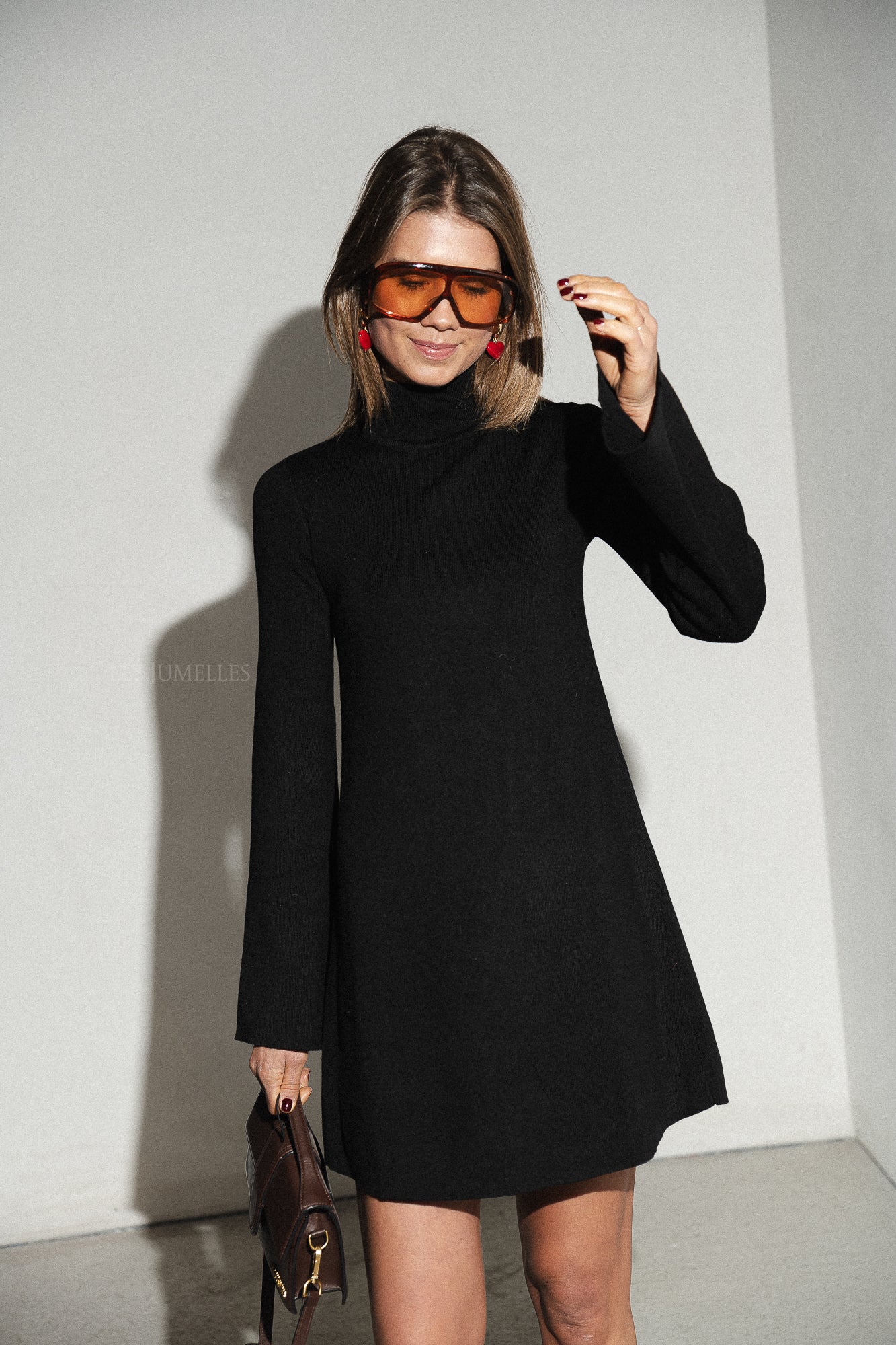 Robe en tricot Dunia noire