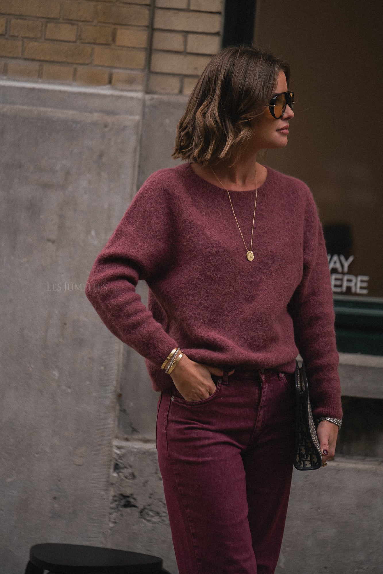 Anna alpaca jumper marsala