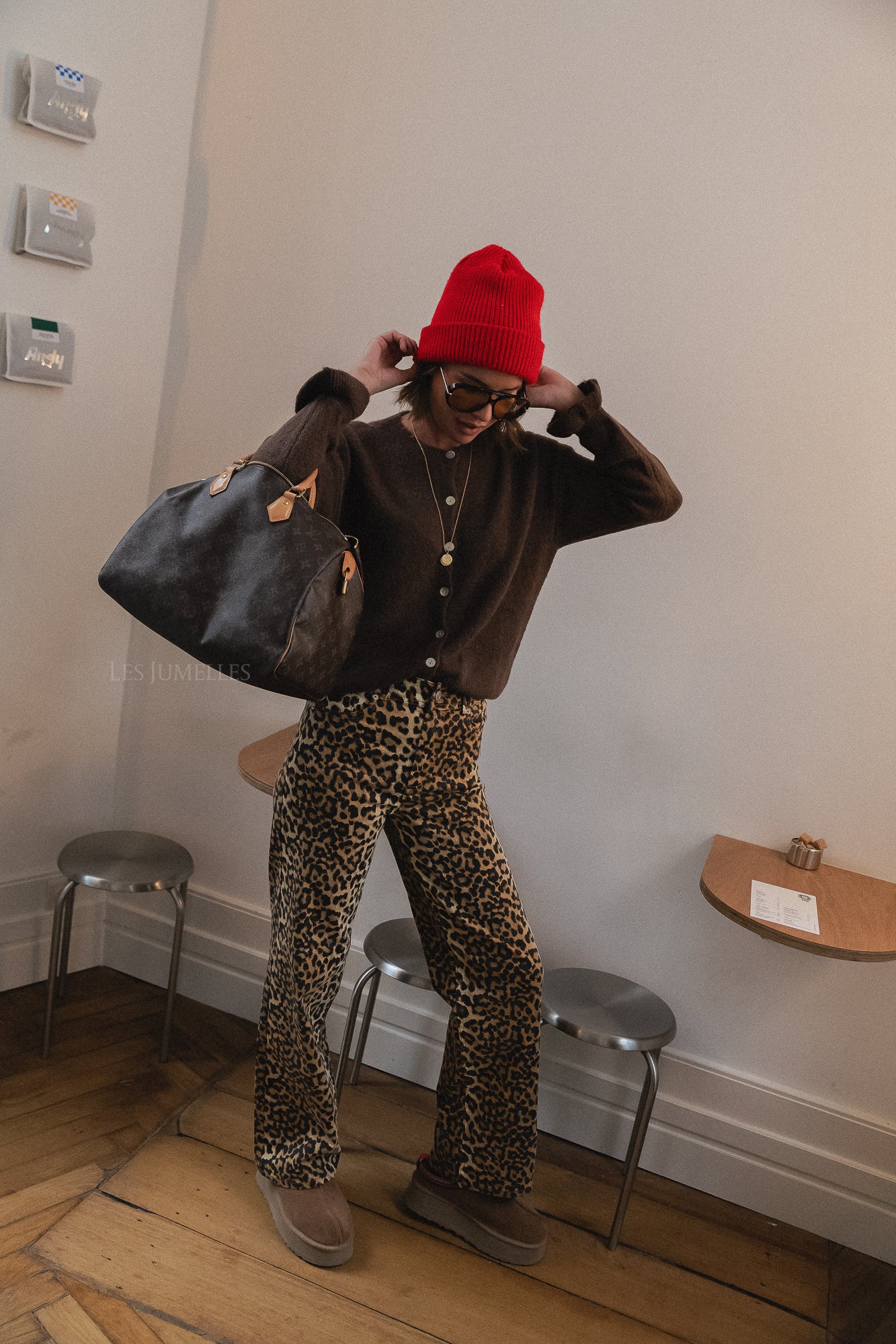 YASLeonora HW jeans leopard