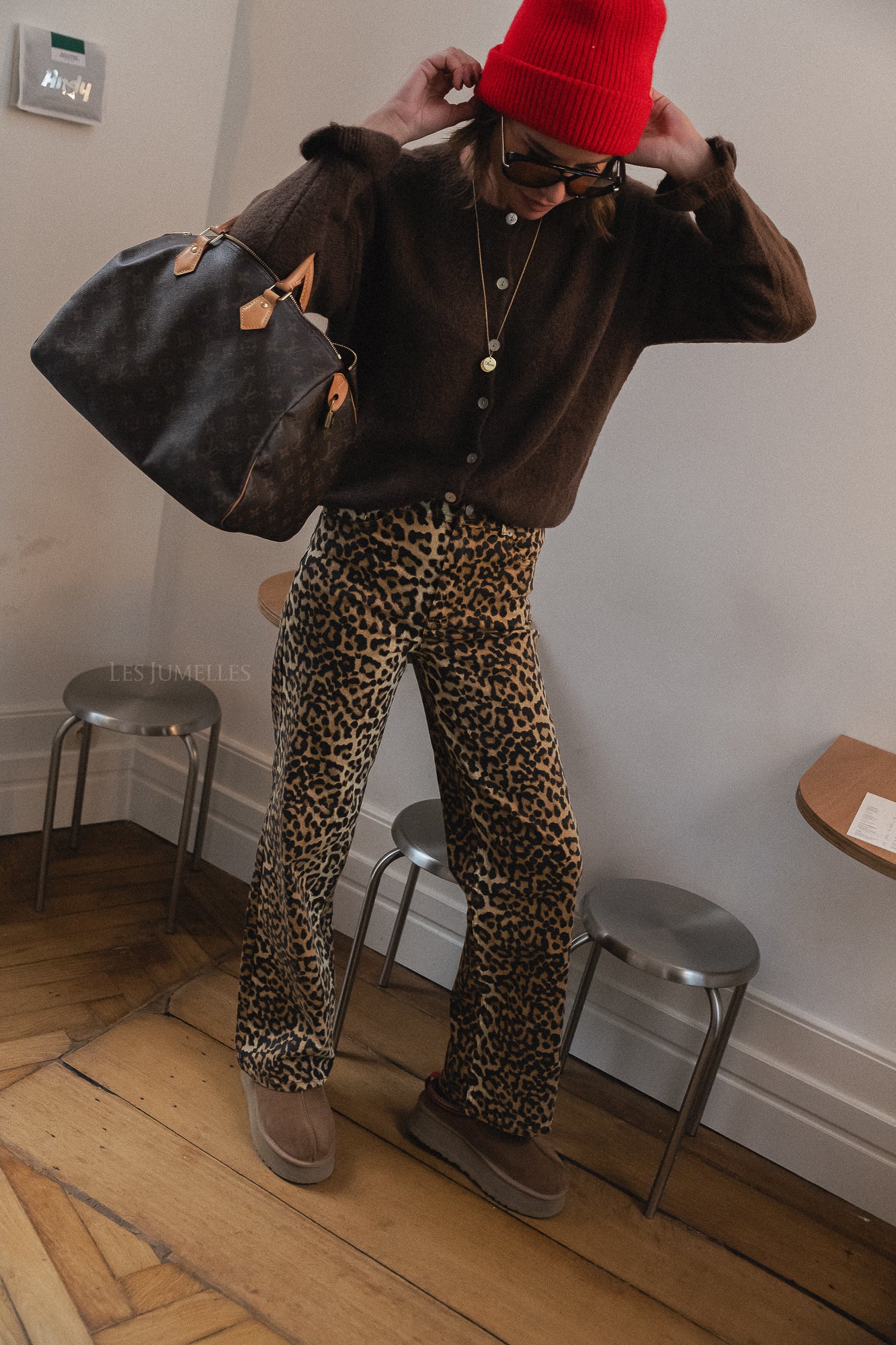 YASLeonora HW jeans leopard