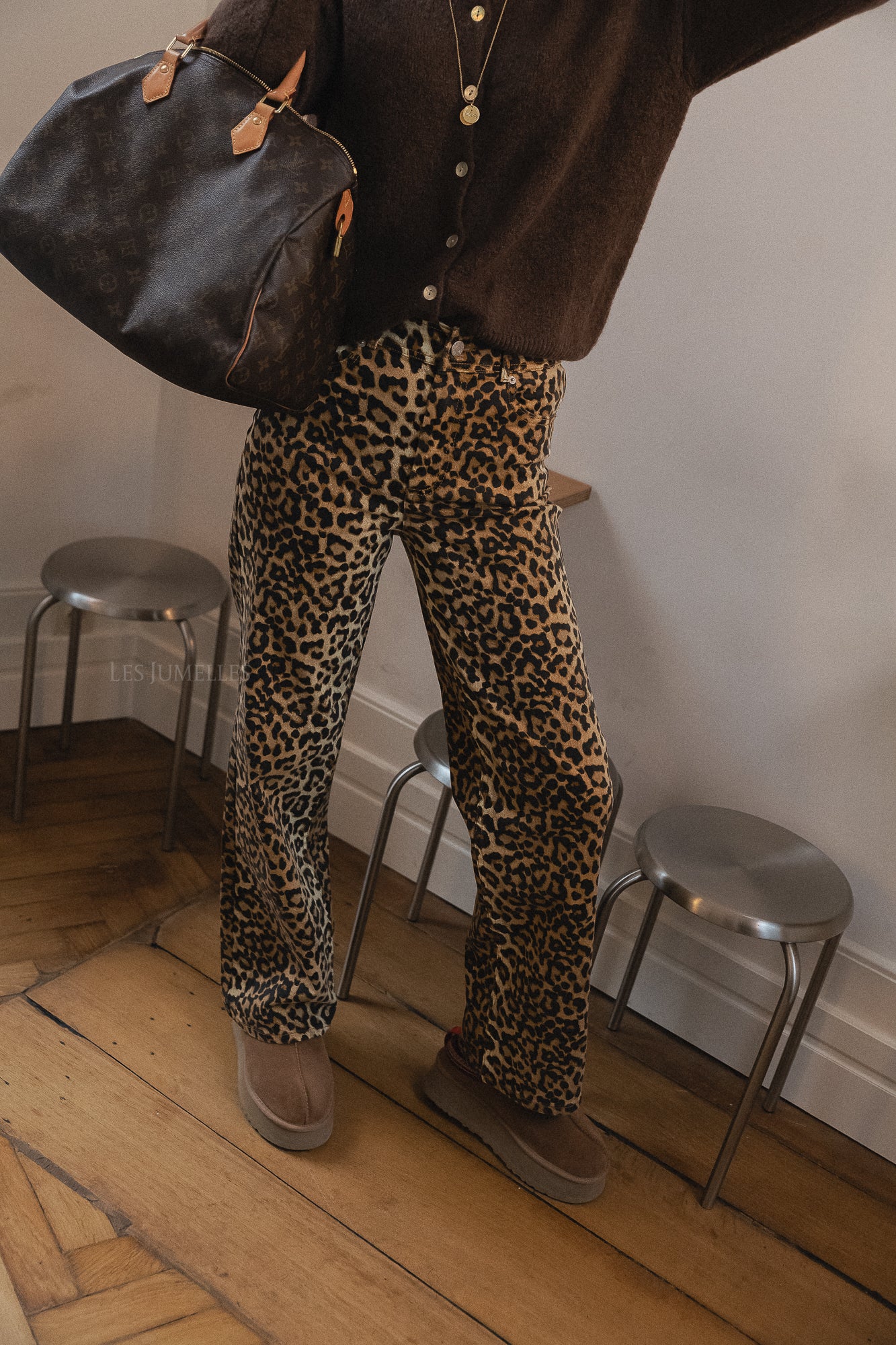 YASLeonora HW jeans leopard