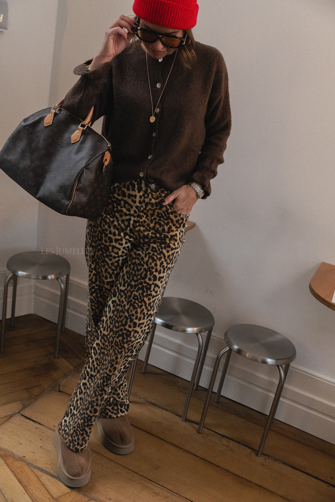 YASLeonora HW jeans leopard