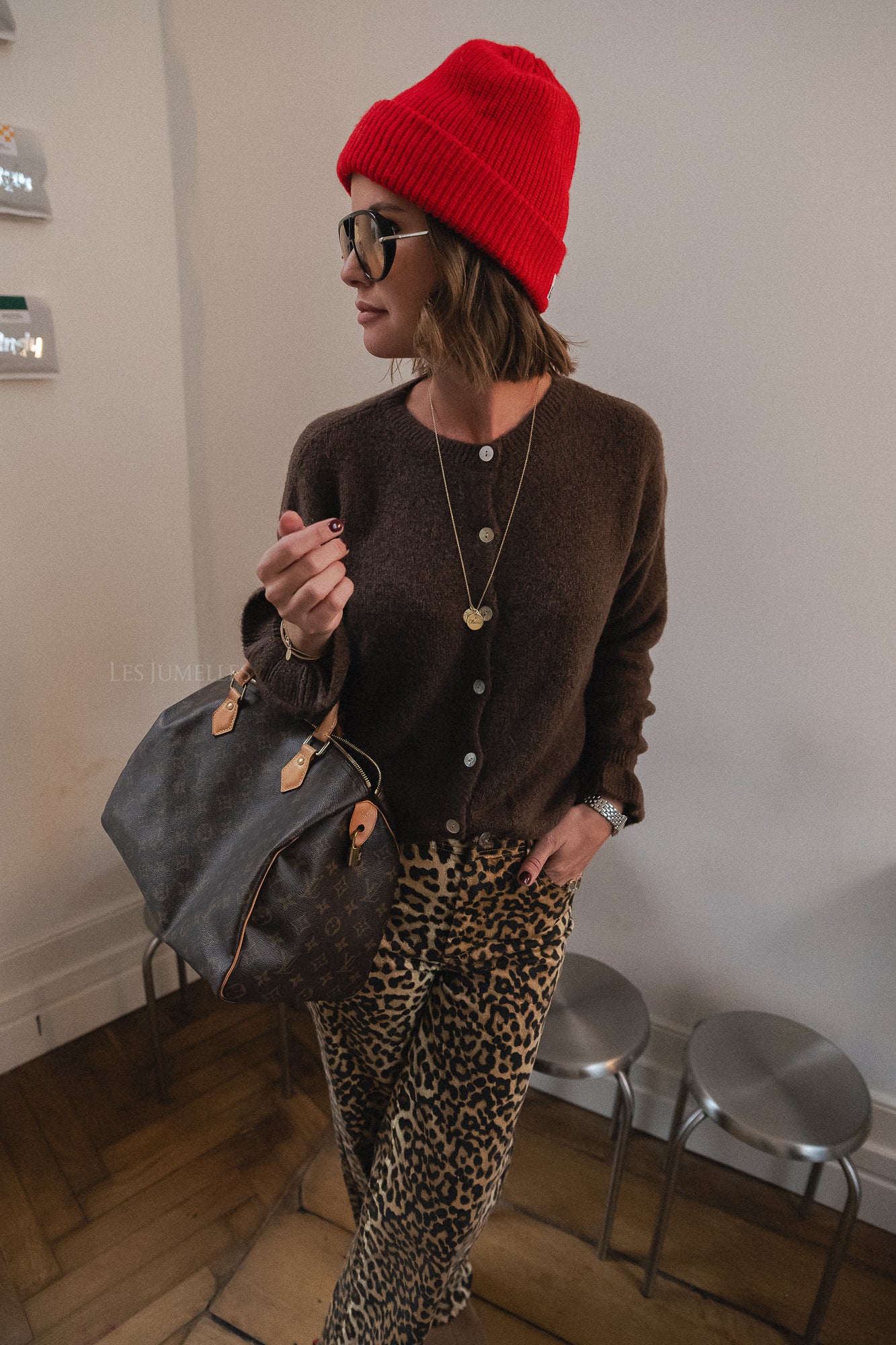 YASLeonora HW jeans leopard