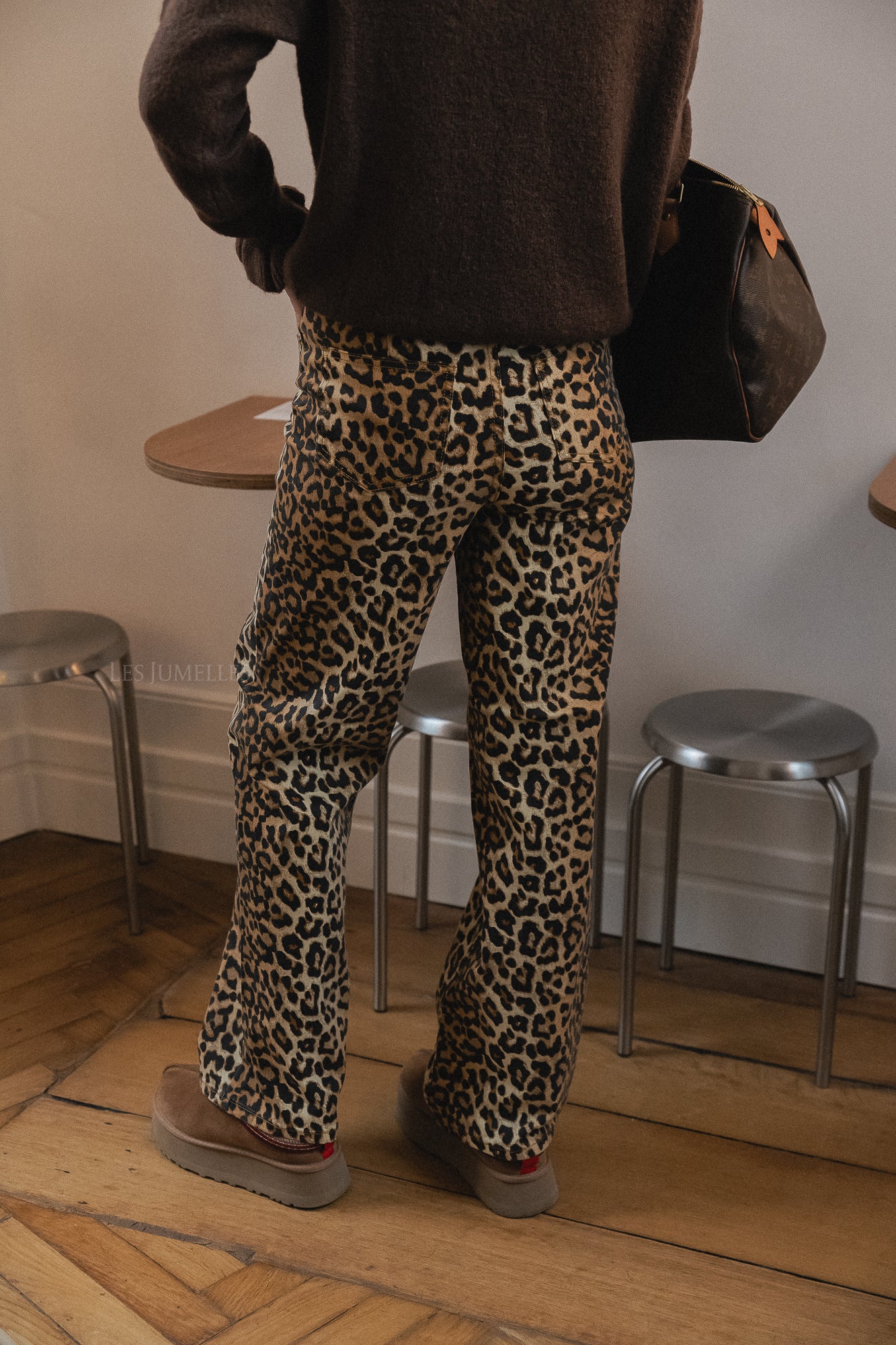 YASLeonora HW denim jeans leopard