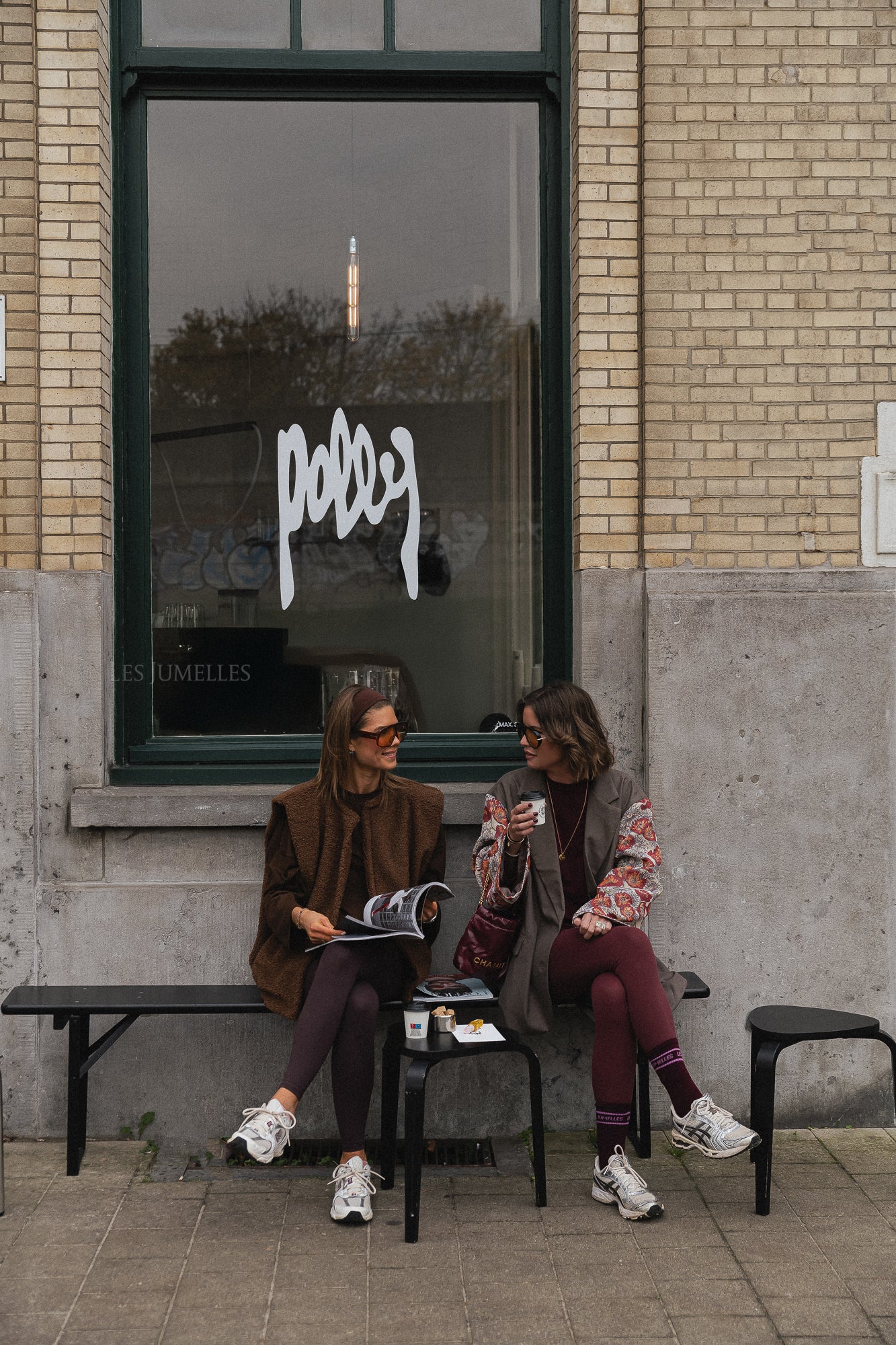 Madeline blazer taupe/burgundy