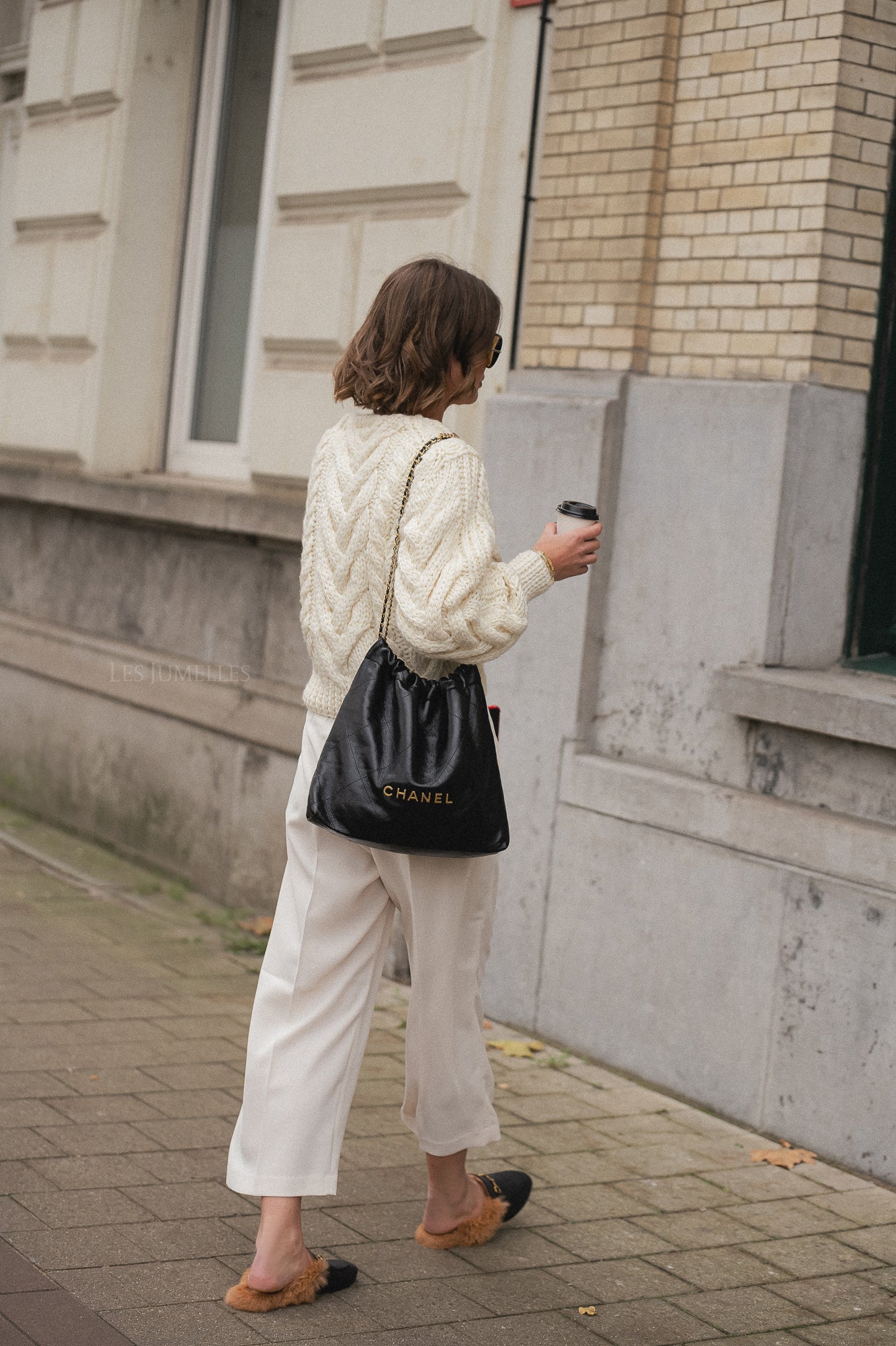 Pantalon classique Jonah en gabardine écru