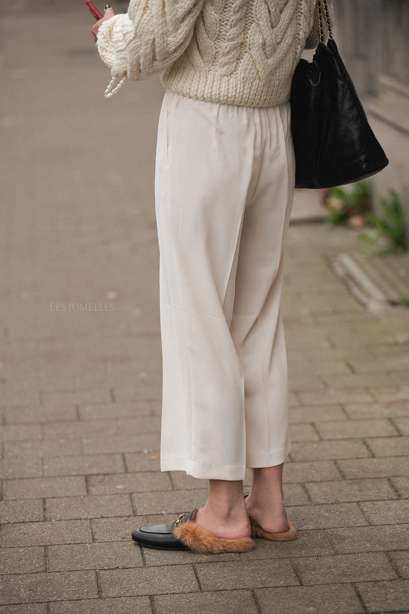 Pantalon classique Jonah en gabardine écru