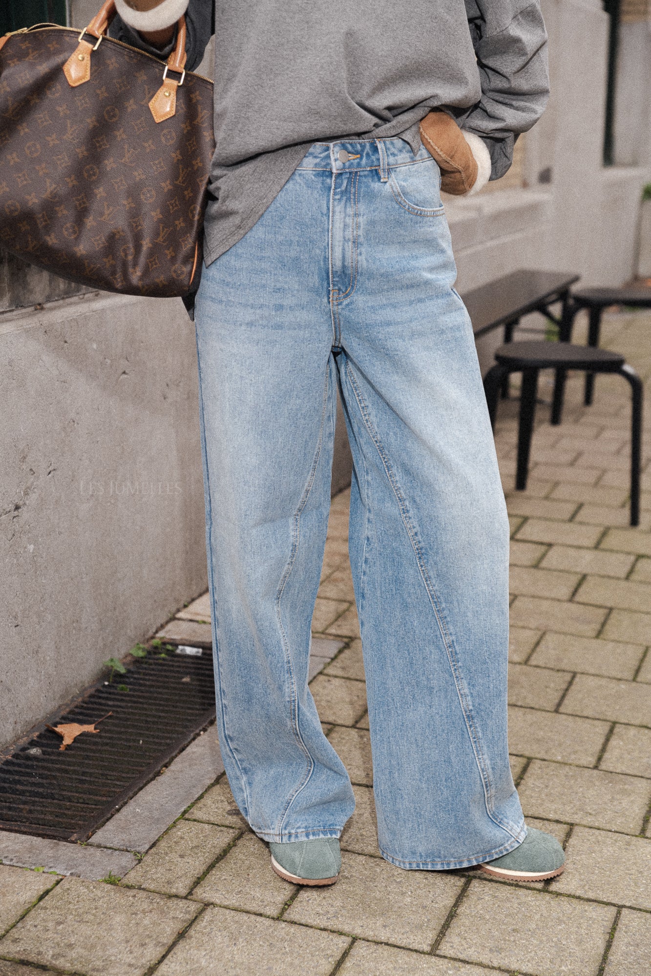 VIAbila HW Loose Jeans Hellblau Denim