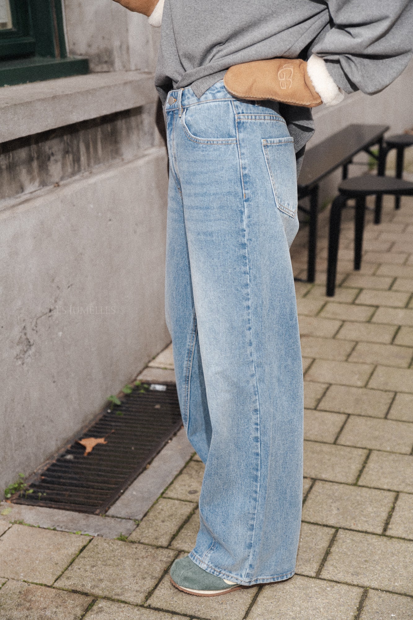 VIAbila HW Loose Jeans Hellblau Denim