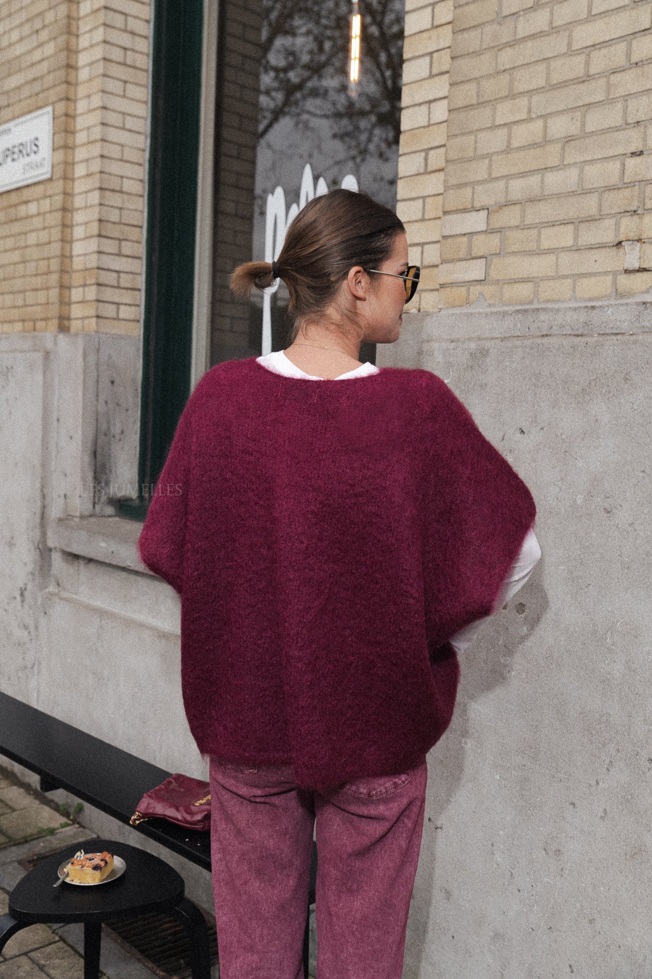 Odile Pullover Burgunderrot