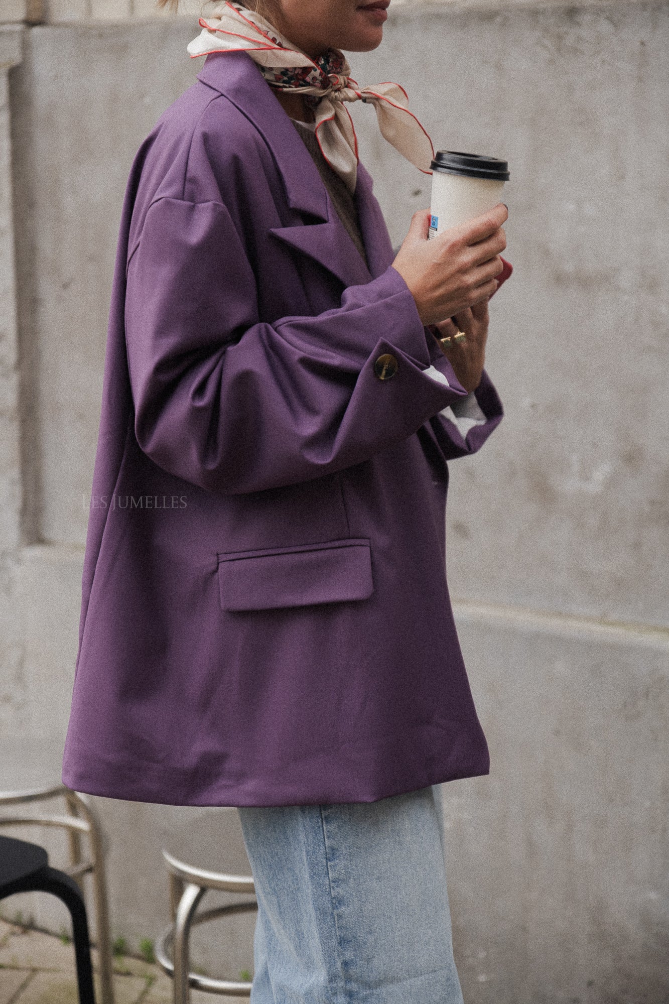 Clara oversized blazer mauve