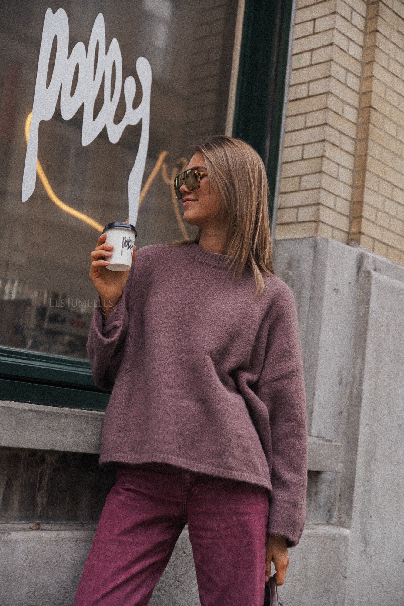 Pull Ulva oversize mauve