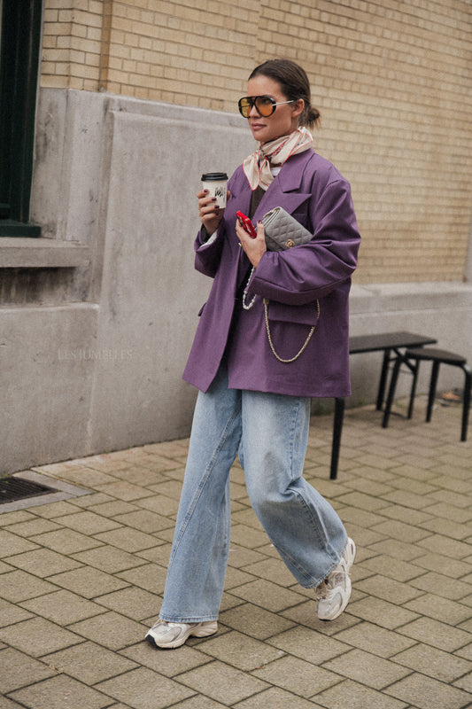 Les Jumelles Clara oversized blazer mauve