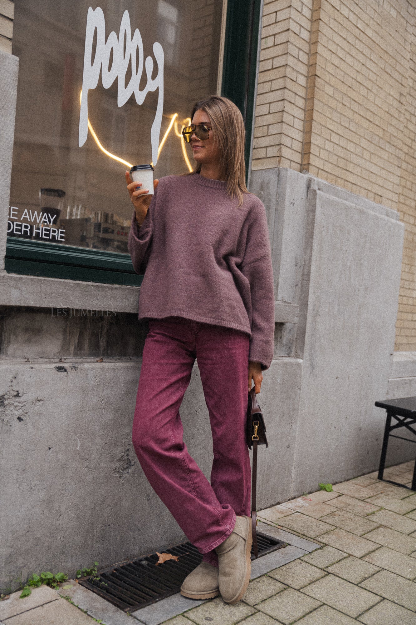 Pull Ulva oversize mauve