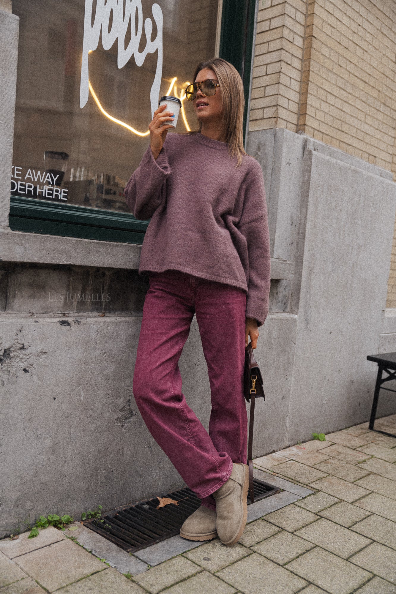 Pull Ulva oversize mauve