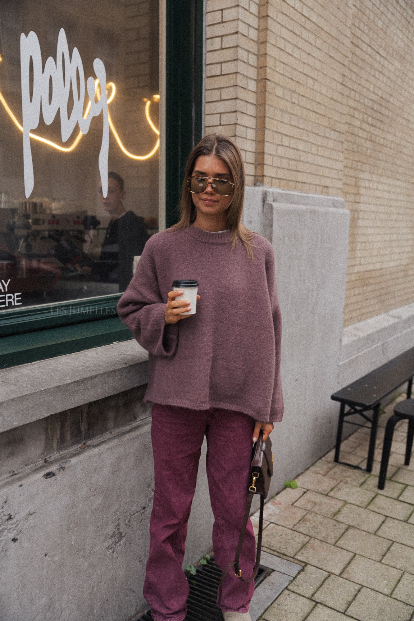 Pull Ulva oversize mauve