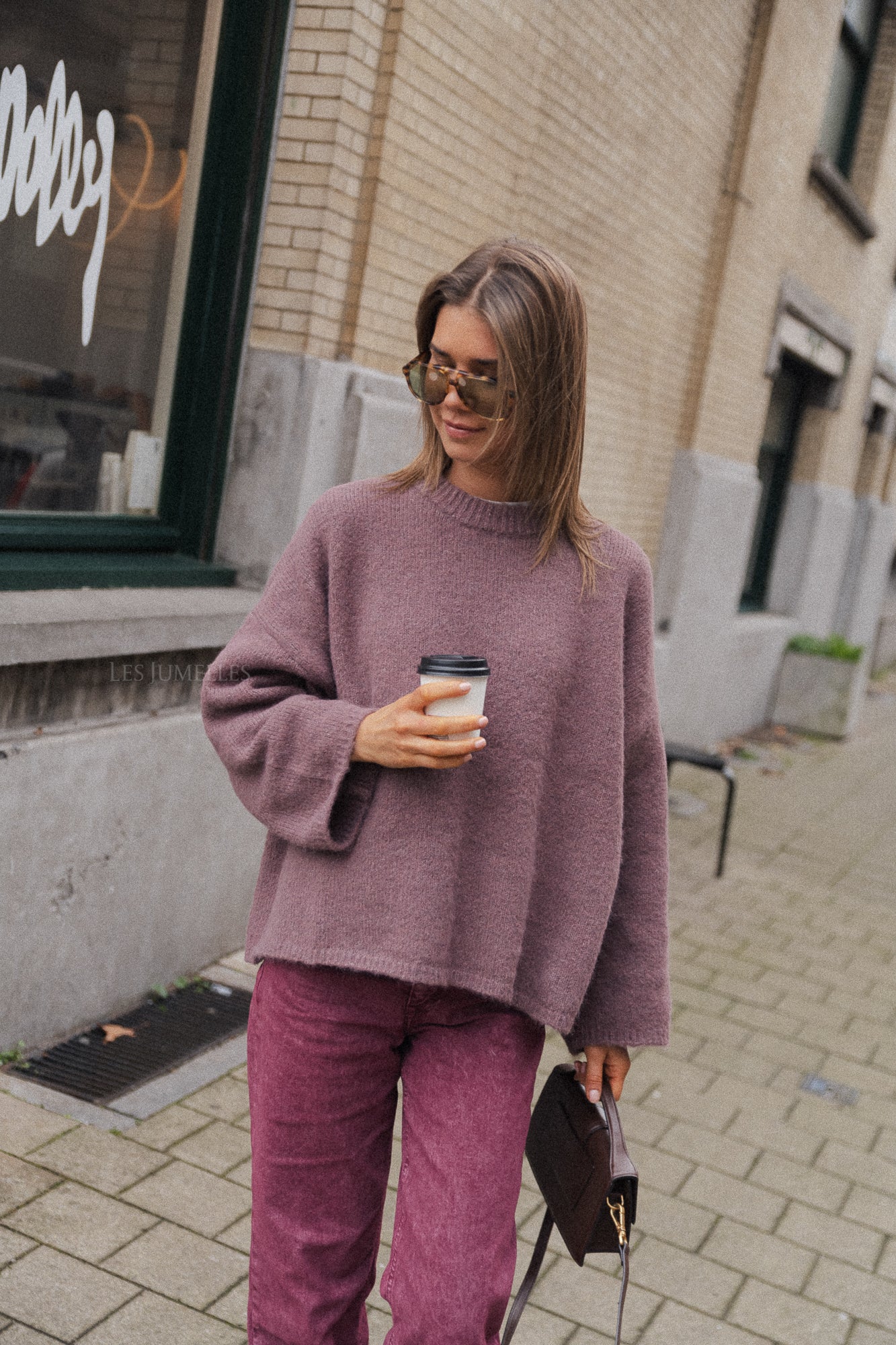 Pull Ulva oversize mauve