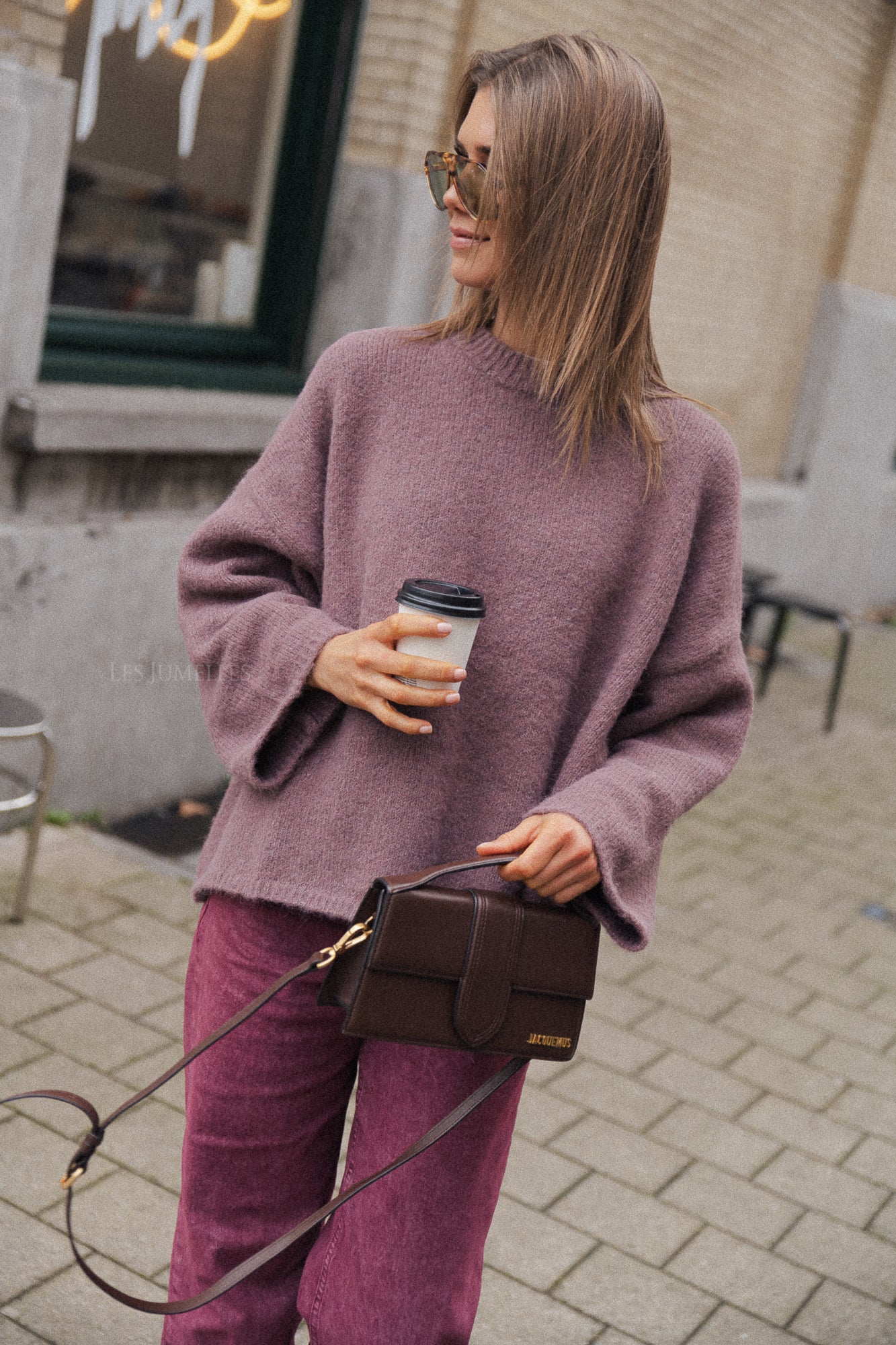 Pull Ulva oversize mauve