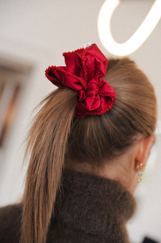 Les Jumelles scrunchie savvy rood