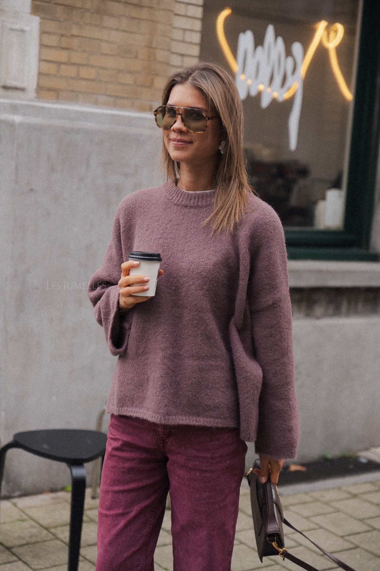 Pull Ulva oversize mauve