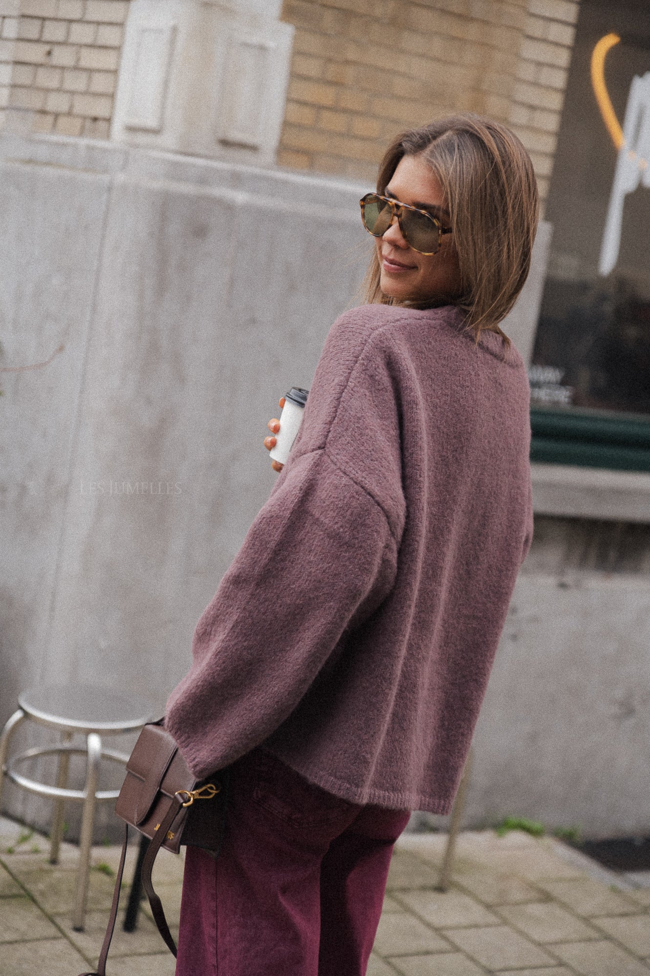 Pull Ulva oversize mauve