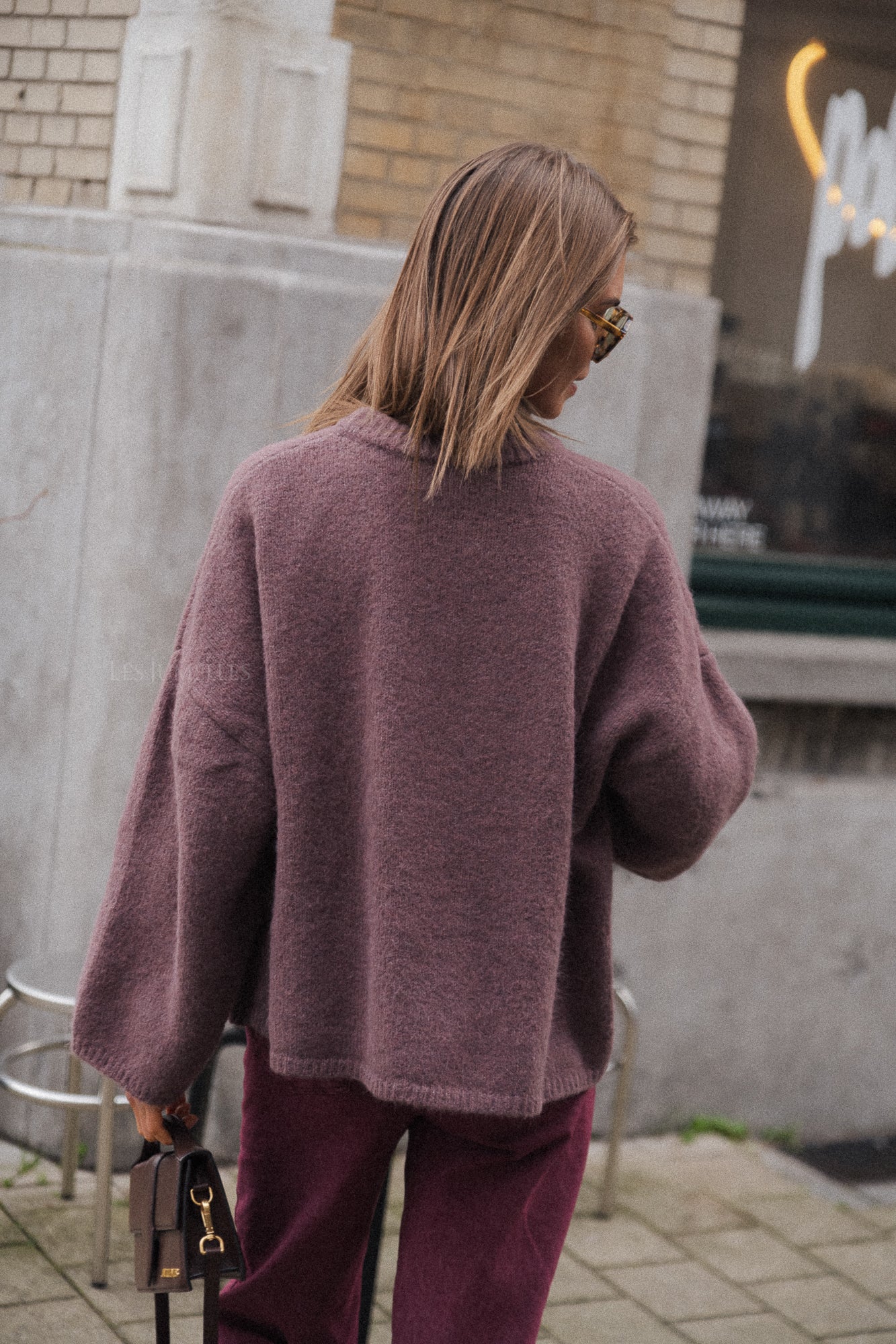 Pull Ulva oversize mauve