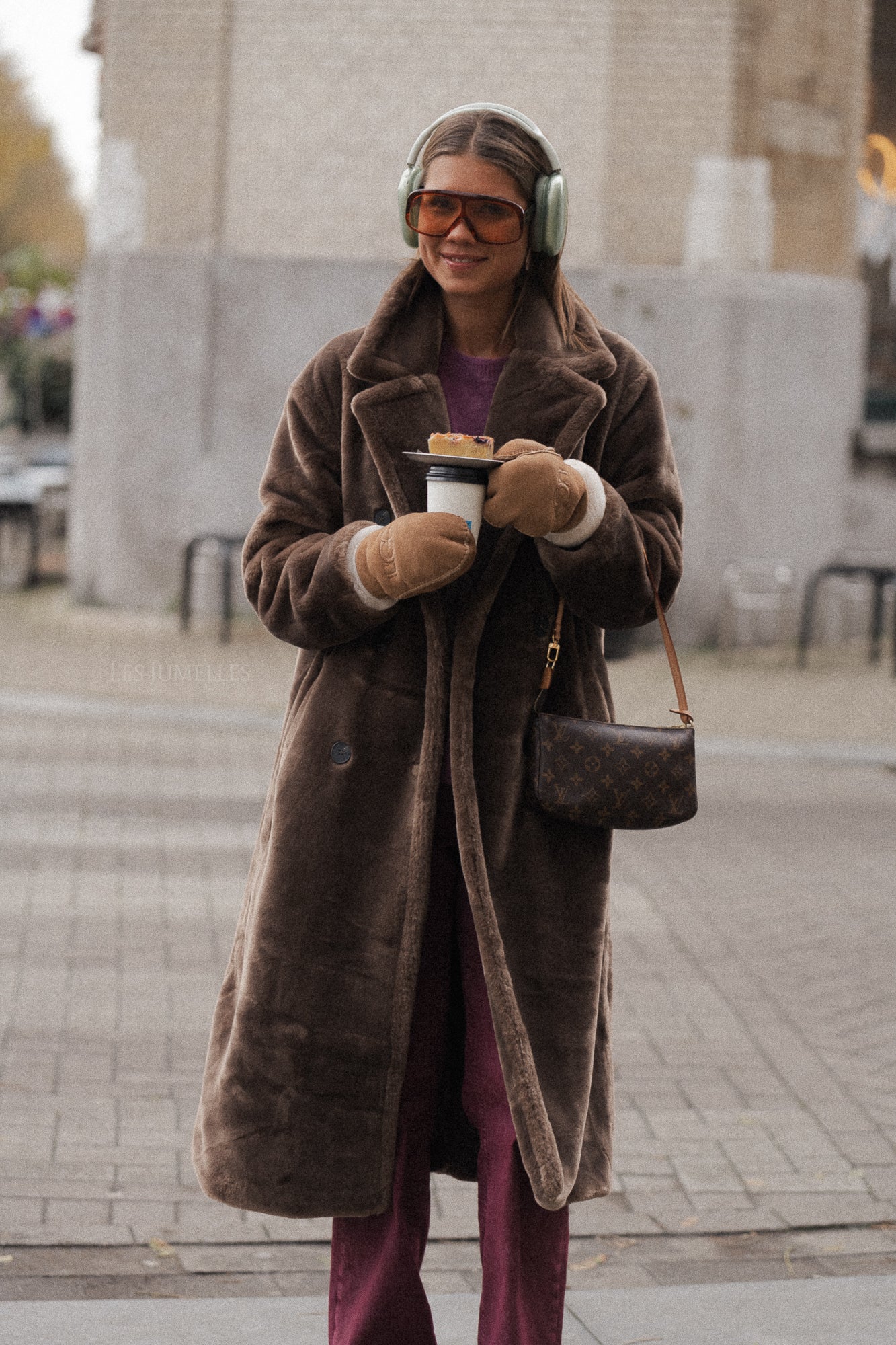 Thais teddy coat taupe