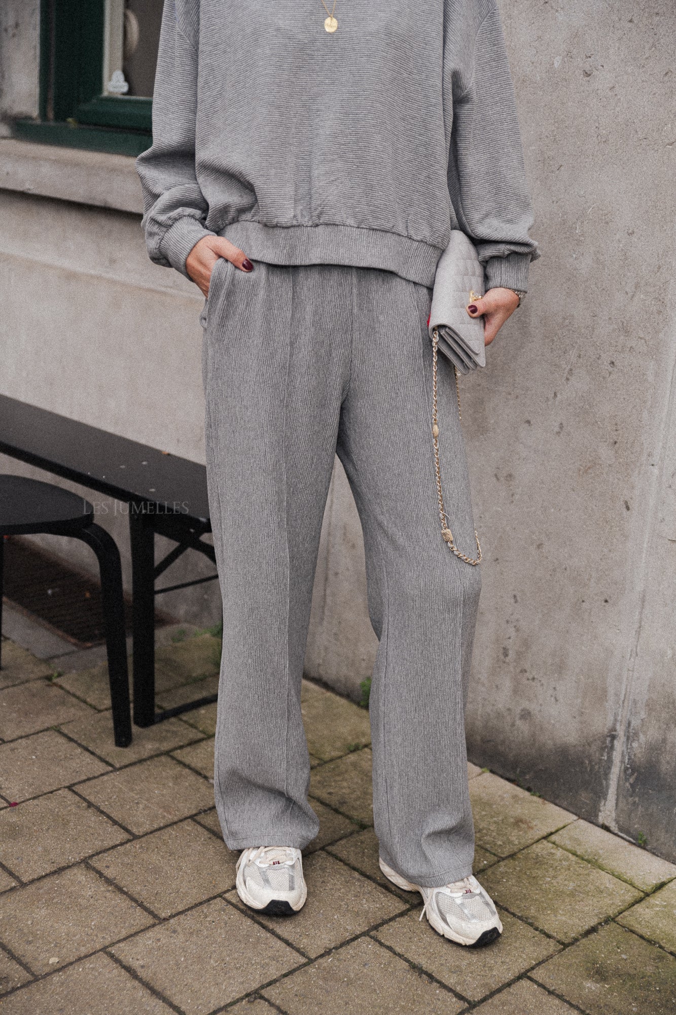 Romy pleated pants grey