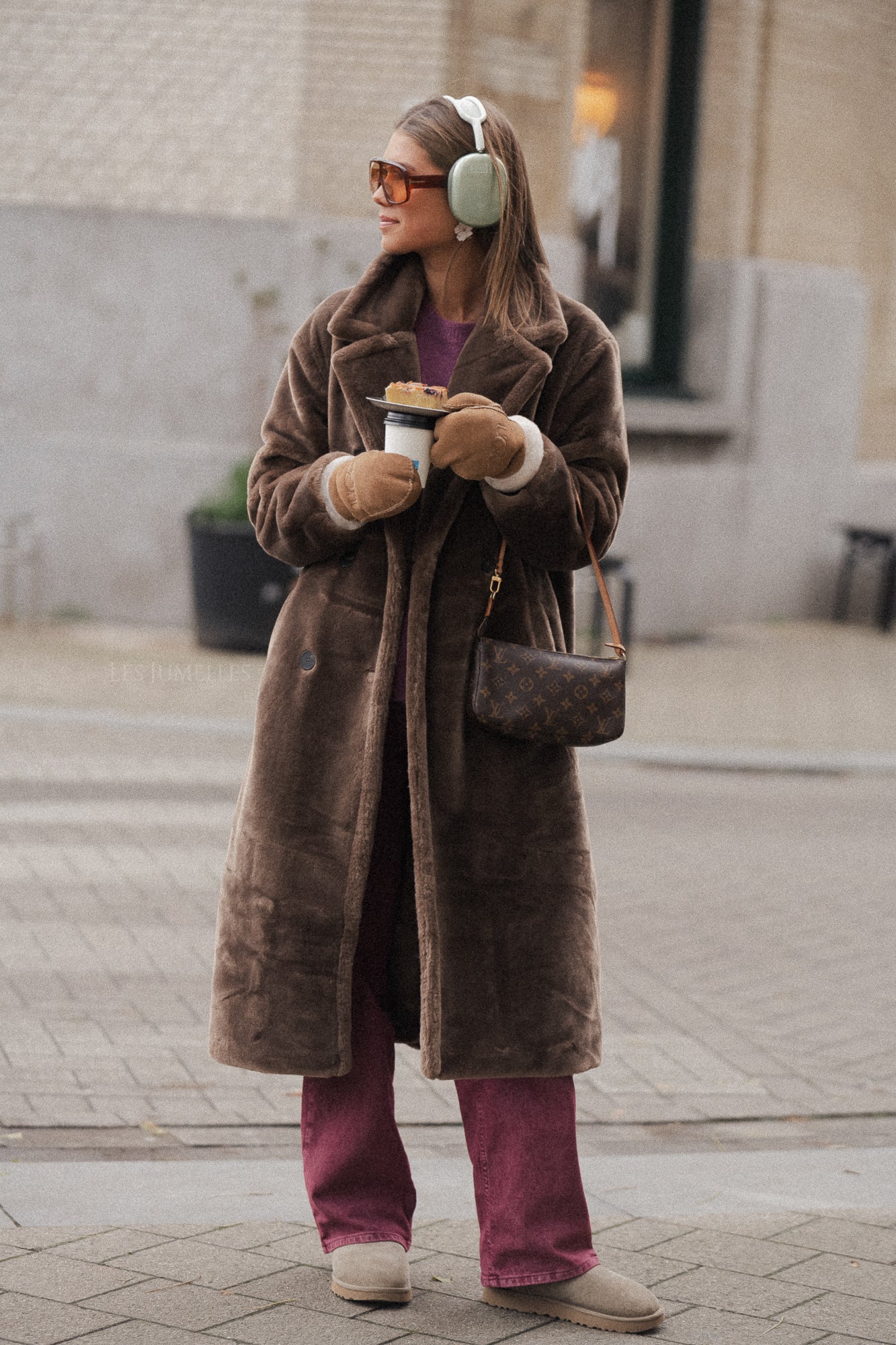 Thais teddy coat taupe