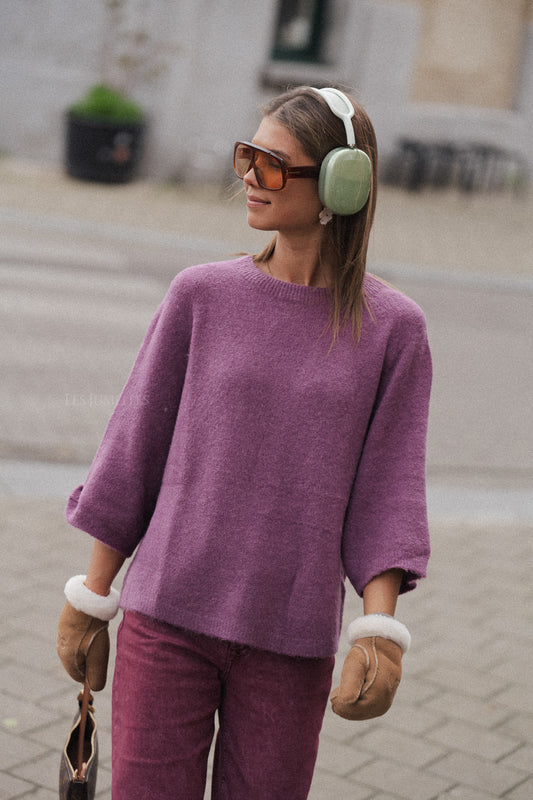 Les Jumelles Pull Monica mauve