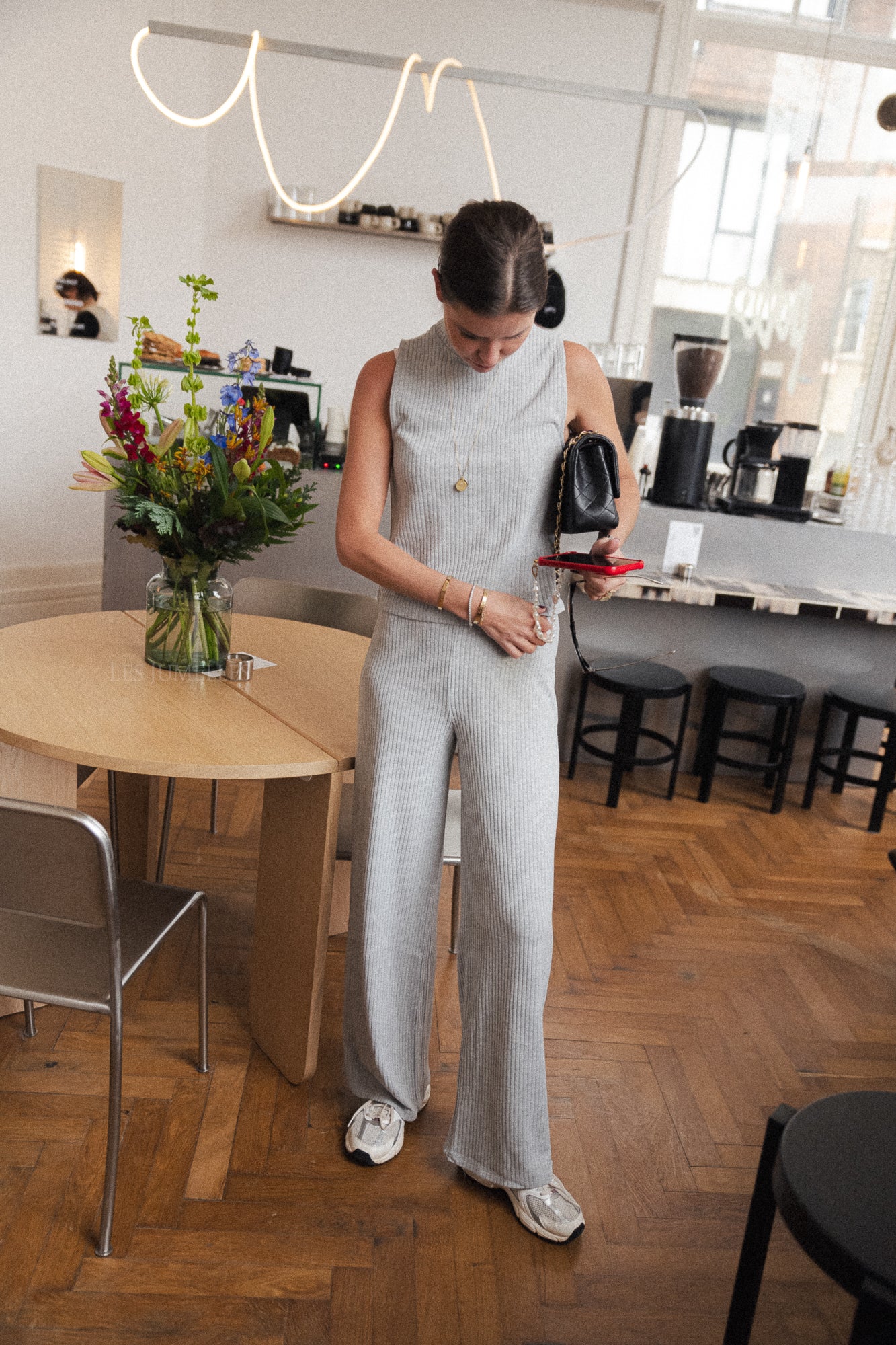 Pantalon Corin gris clair chiné