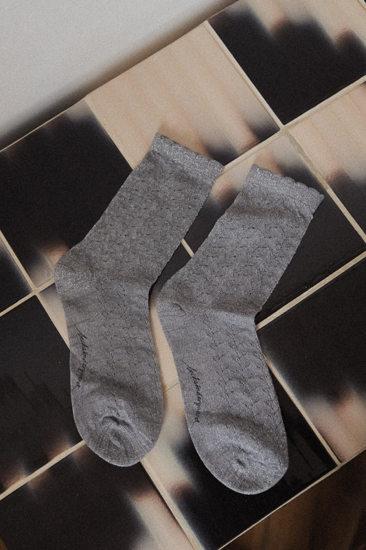 Les Jumelles Chaussettes Leomy Cotta gris fumé